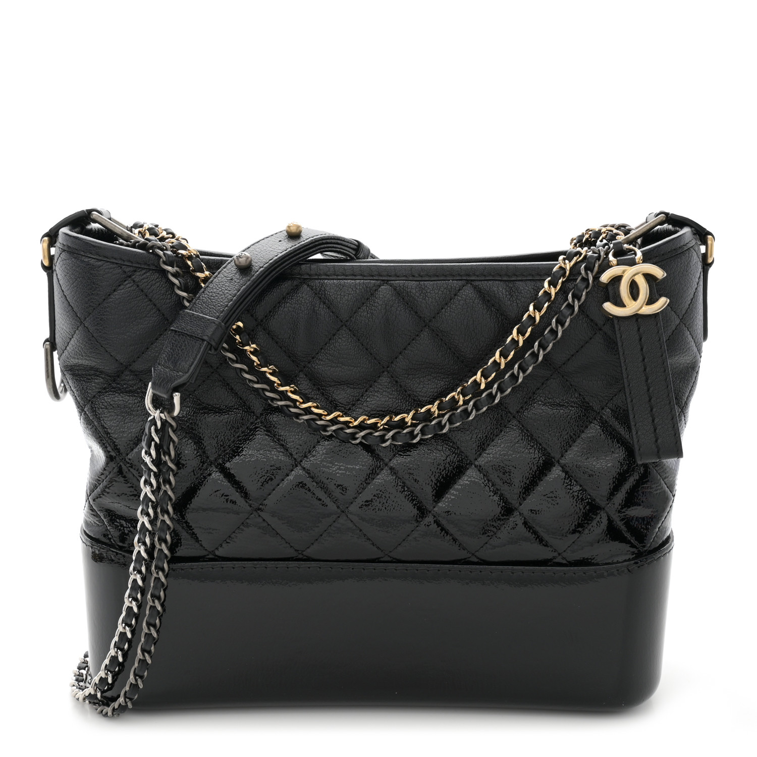 ショルダーバッグ・ポシェット × ヴィンテージ(中古) Chanel Gabrielle Hobo Quilted Goatskin and Patent Medium f1778ef9c725f3571e3f7d38eab9cb