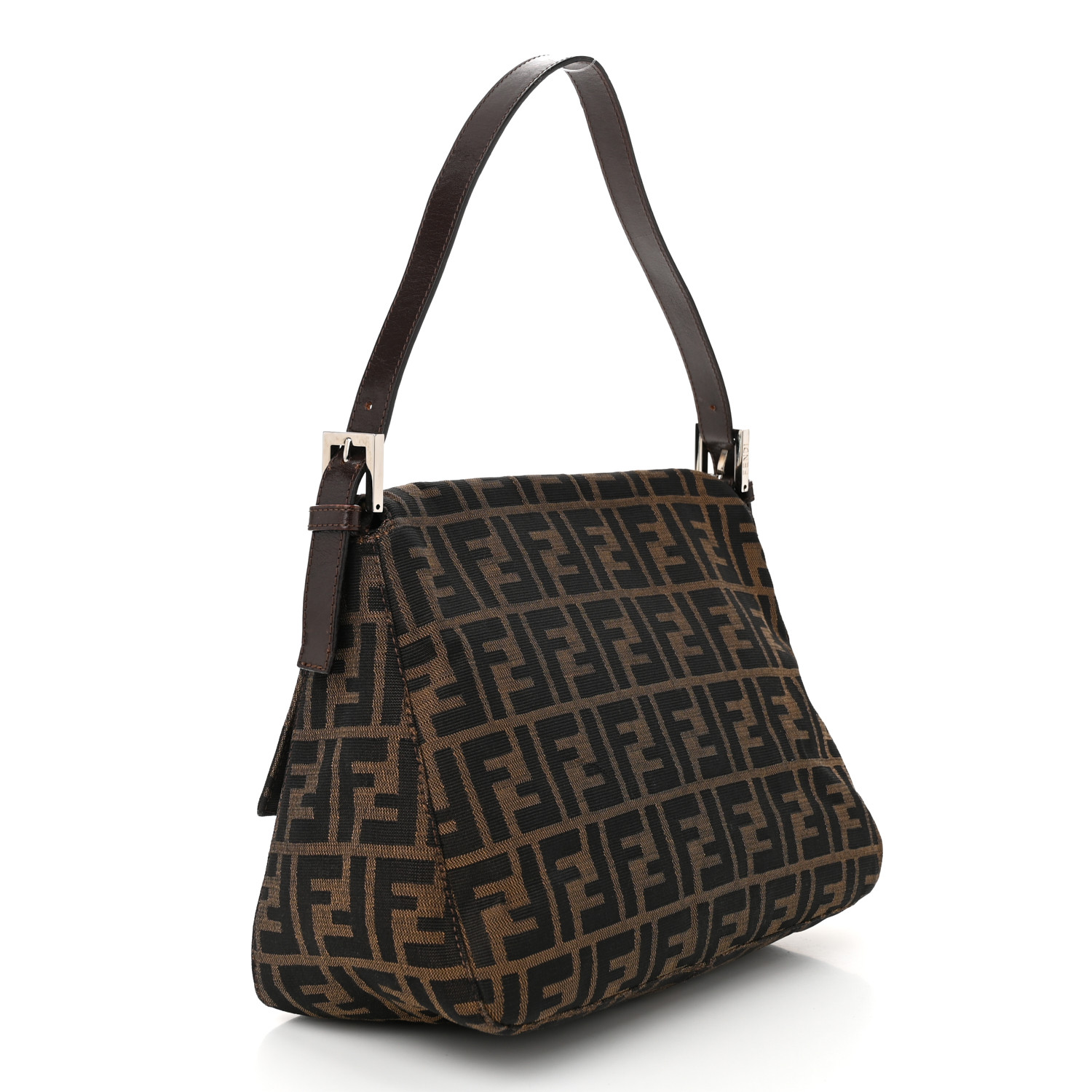 美品♡ SHE Tokyo Meghan hounds-tooth 36 FENDI Zucca Mama Baguette Tobacco 1673583 | FASHIONPHILE