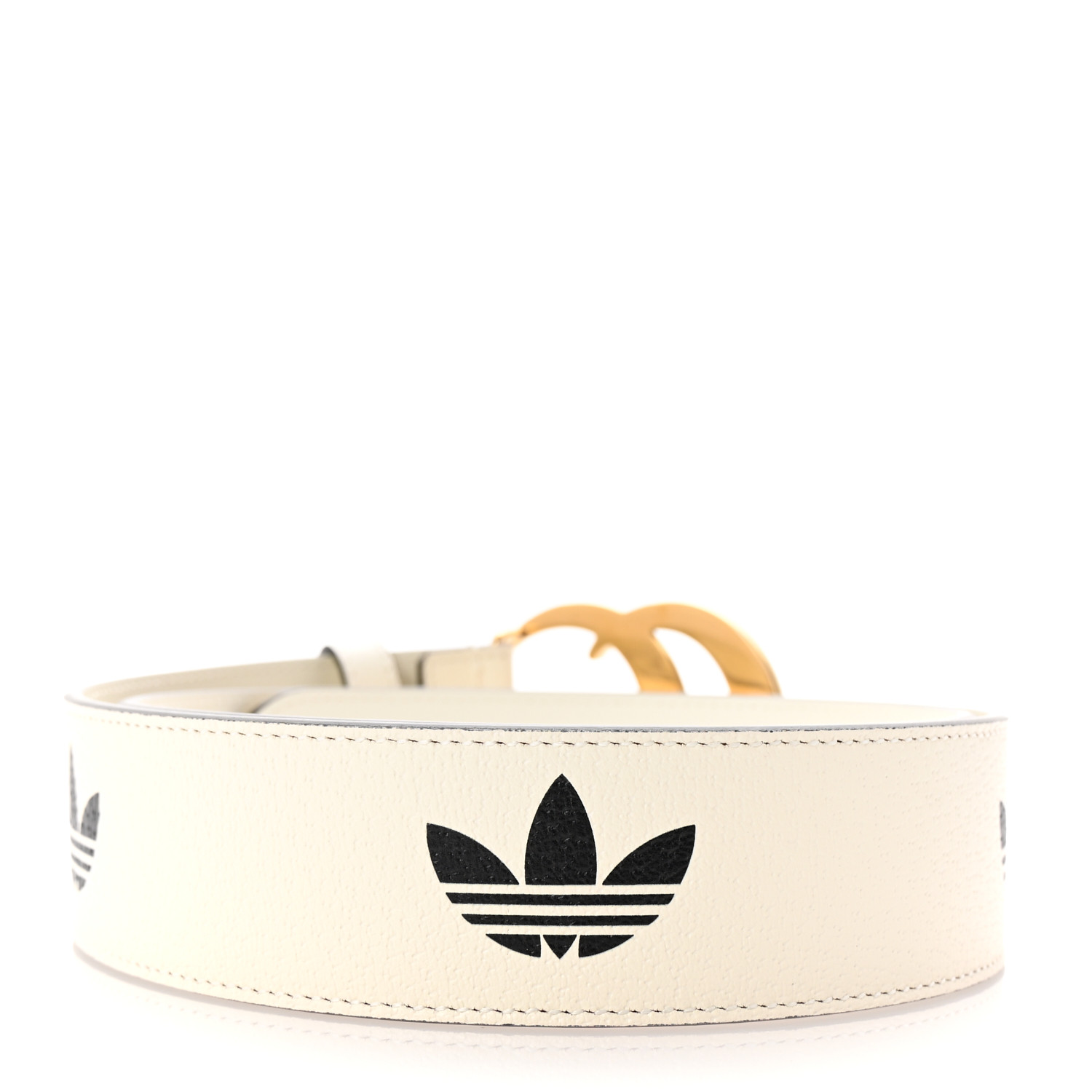 GUCCI X ADIDAS Textured Dollar Calfskin Double G 40mm Belt