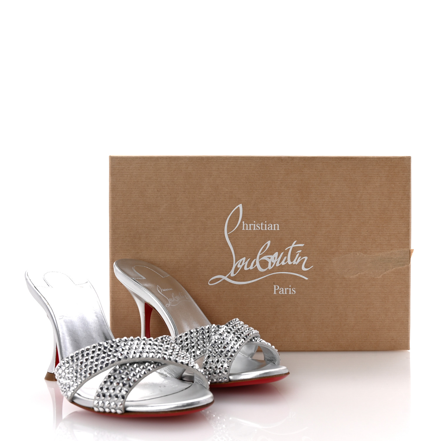バカンスに 25AW Christian Louboutin スエードエスパドリーユ CHRISTIAN LOUBOUTIN Suede Metallic Kid Lambskin Strass