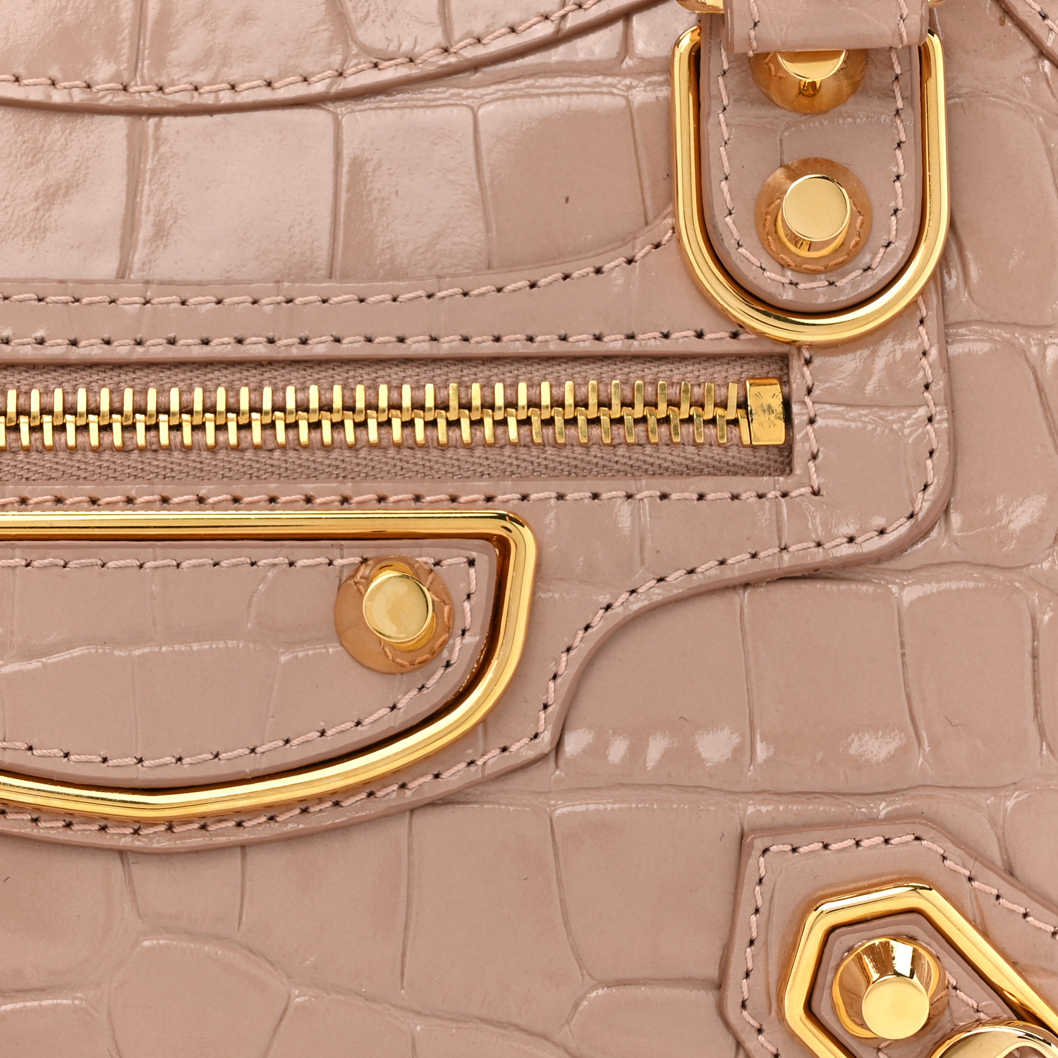 Balenciaga ベージュ ミニシティ　ゴールド BALENCIAGA Chevre Gold Metallic Edge Hardware Mini City