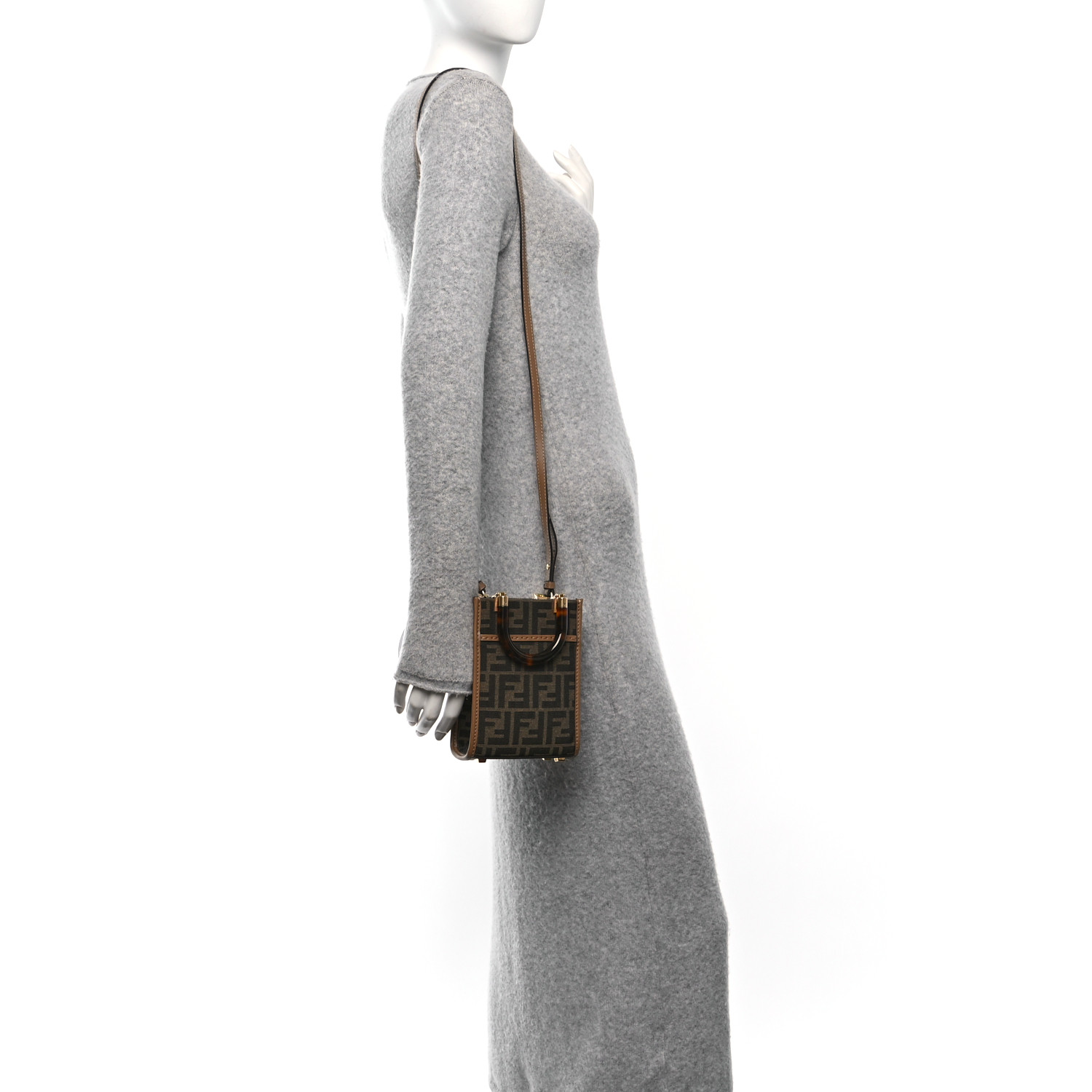 ワンピース Fendi Mini Abito In Seta Jacquard Fendi FF Vertigo jacquard minidress Fendi