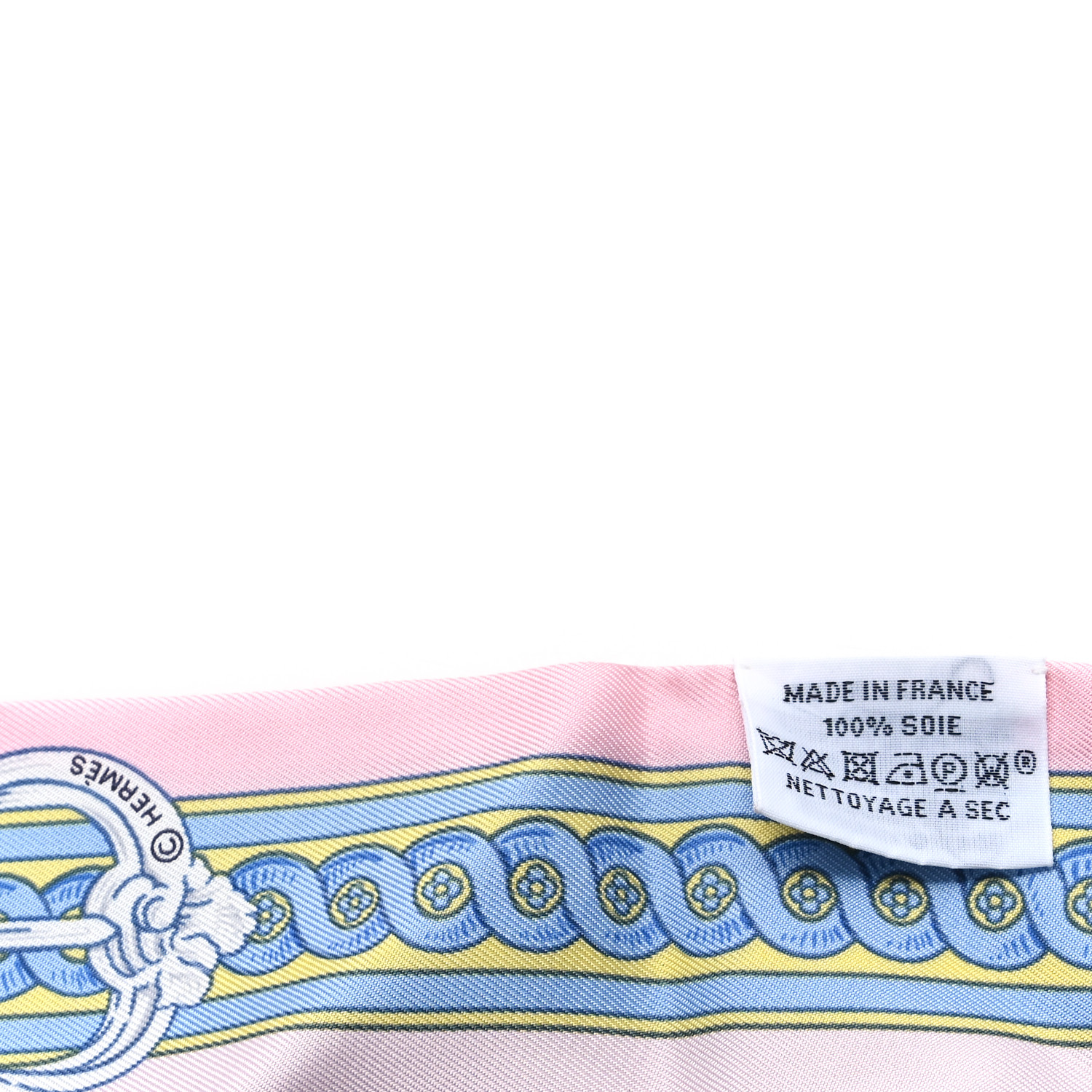 HERMES BRIDE DE COUR ツイリー Hermes White Bride de Cour Twilly Silk Carre Scarf Shawl