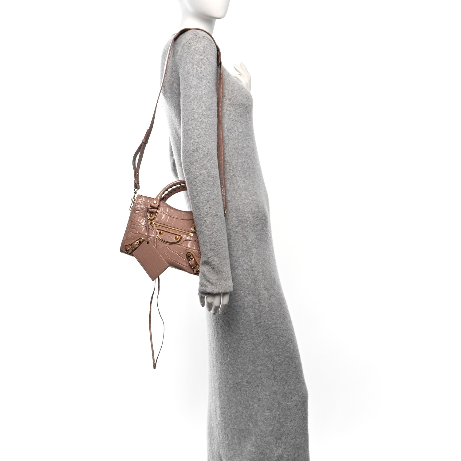 Balenciaga ベージュ ミニシティ　ゴールド BALENCIAGA Chevre Gold Metallic Edge Hardware Mini City