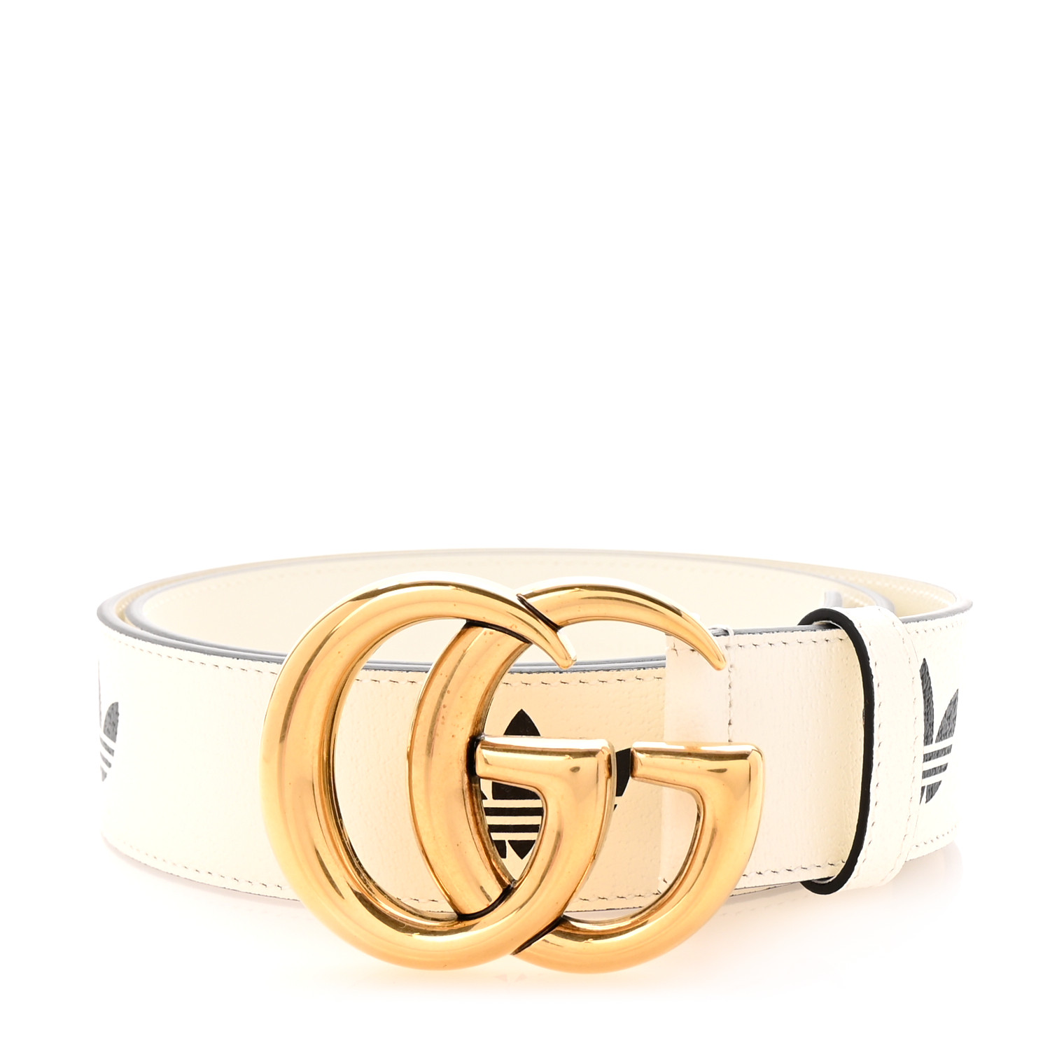 GUCCI X ADIDAS Textured Dollar Calfskin Double G 40mm Belt