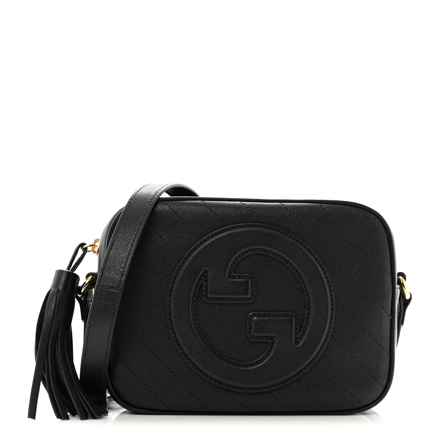 【GUCCI】SAKAI Blondie Diagonal Stitch Shoulder Bag Black GUCCI Sakai Be Green Calfskin Diagonal Stitched Small