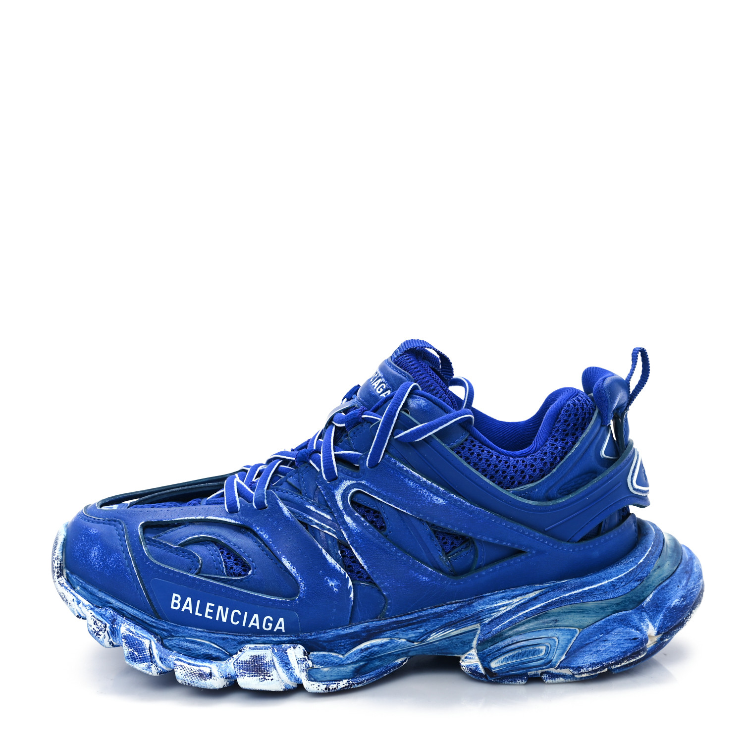 BALENCIAGA メッシュフラットシューズ 37 BALENCIAGA Mesh Nylon Womens Track Sneakers 37 Faded Blue