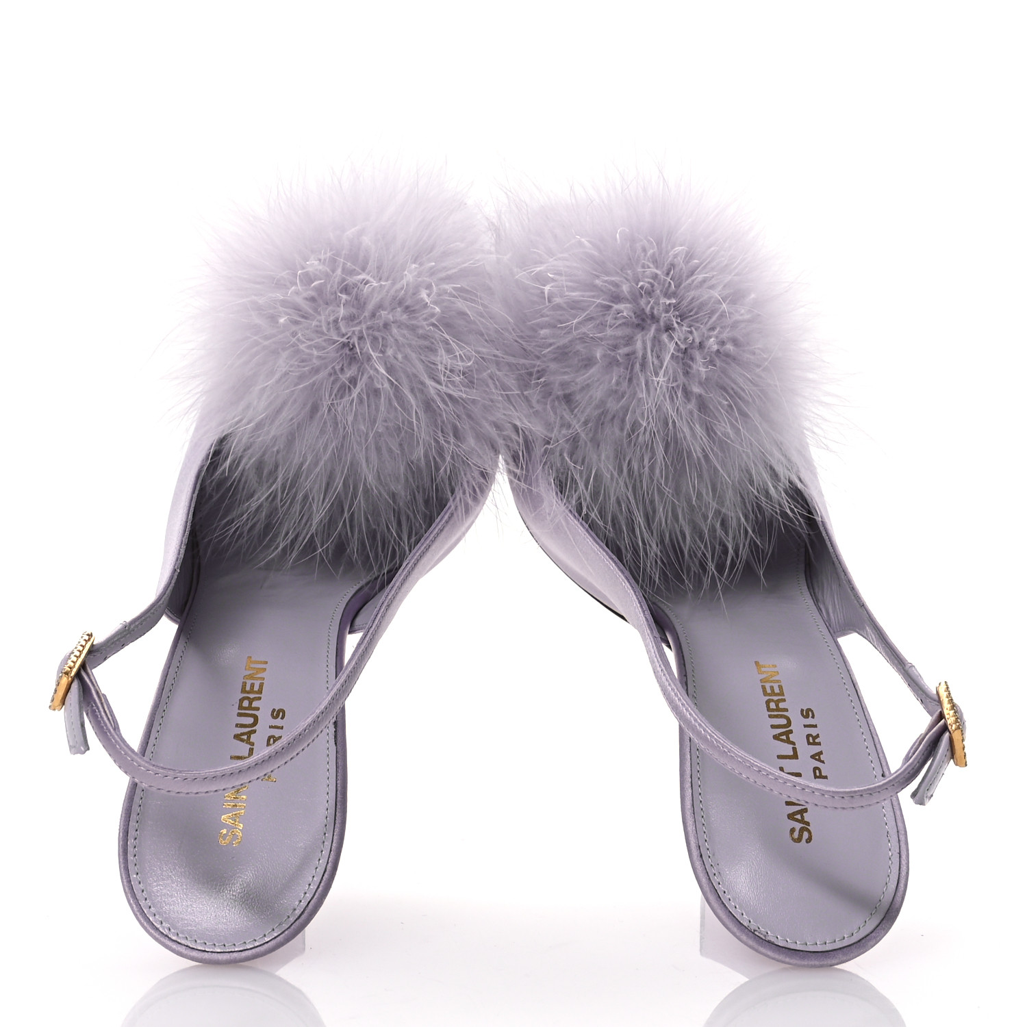 サンダル・ミュール SAINT LAURENT Sandals Women Satin Gray/Storm Gray Saint Laurent Sandals Women Satin Gray/Storm Gray | B-Exit