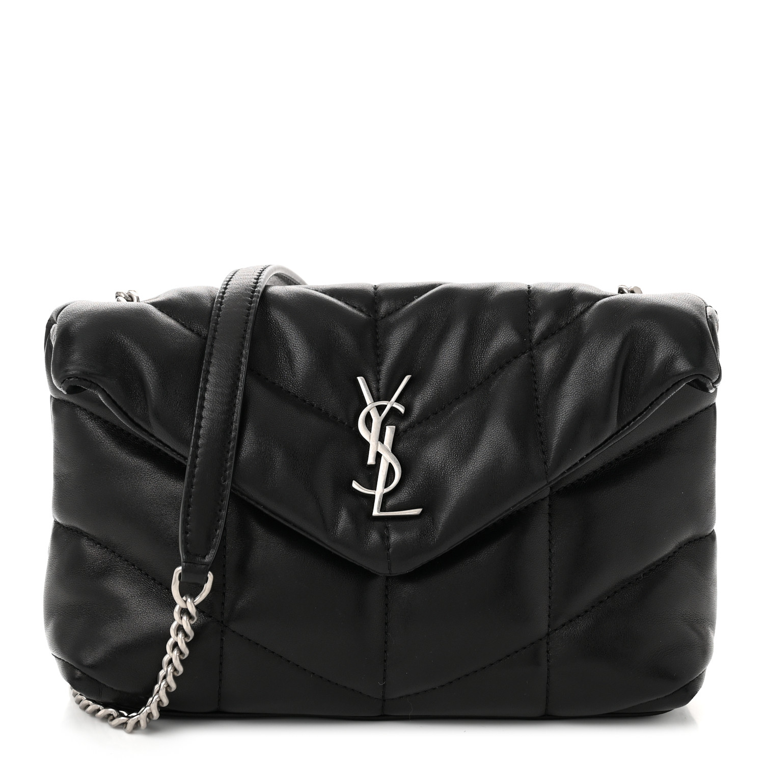★大人アイテム【SAINT LAURENT】PUFFER MESSENGER BAG BLACK Saint Laurent Medium Puffer ECONYL® Regenerated Nylon
