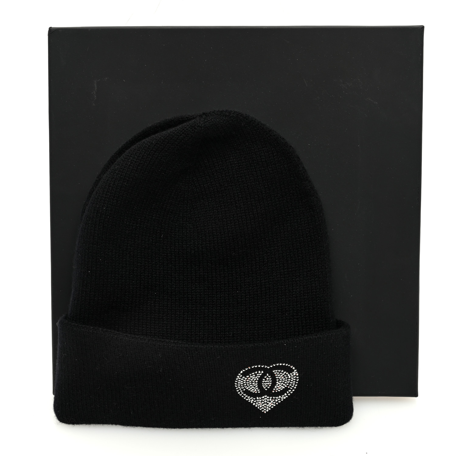 【BLACKPURPLE】24FW★ Heart-chu Crystal Beanie Supreme Hearts Beanie Black FW24 Shibuya Osaka Seoul London