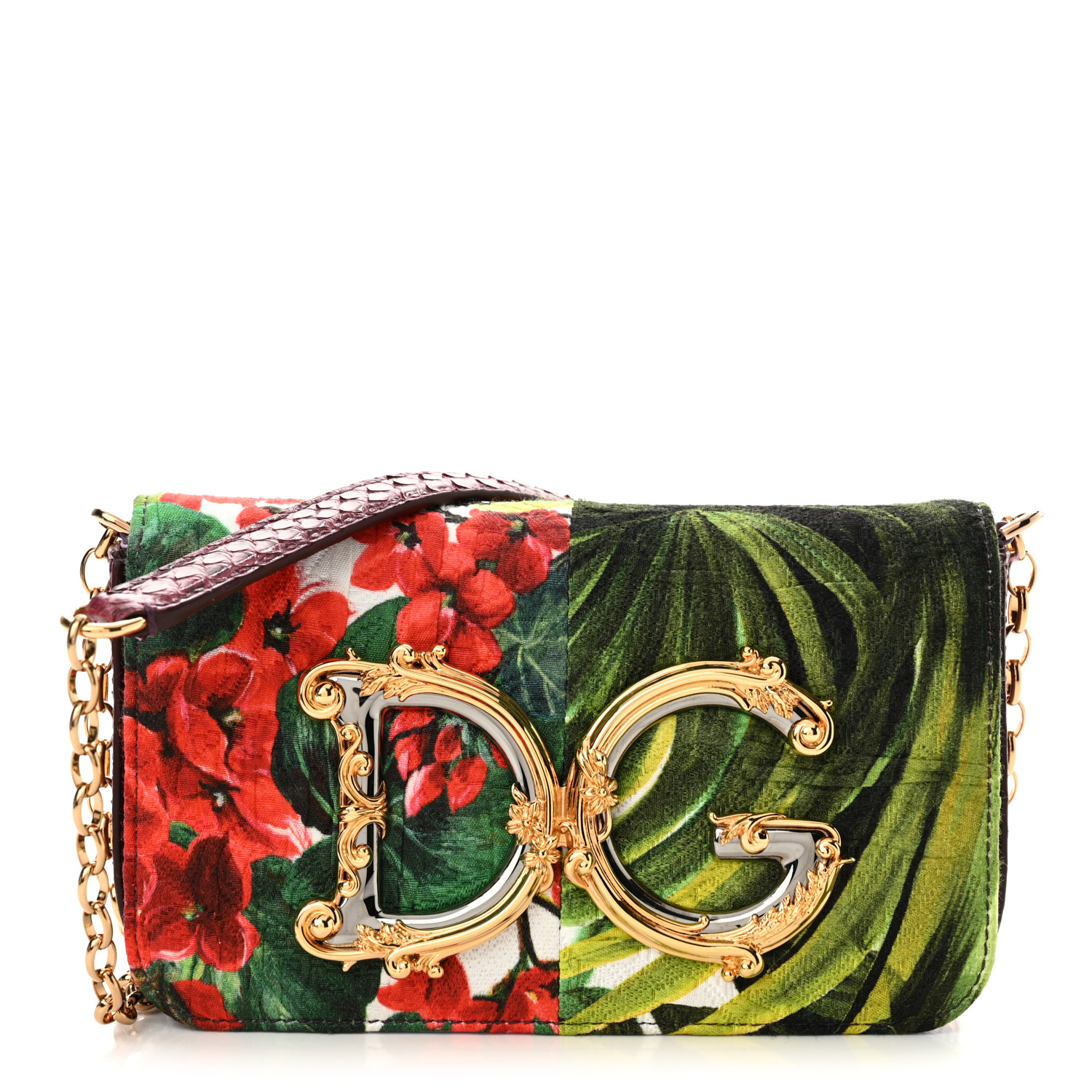 Dolce＆Gabbana■DG ガールズバッグ カモフラージュパッチワーク Medium DG Girls shoulder bag in Animal Print for Women