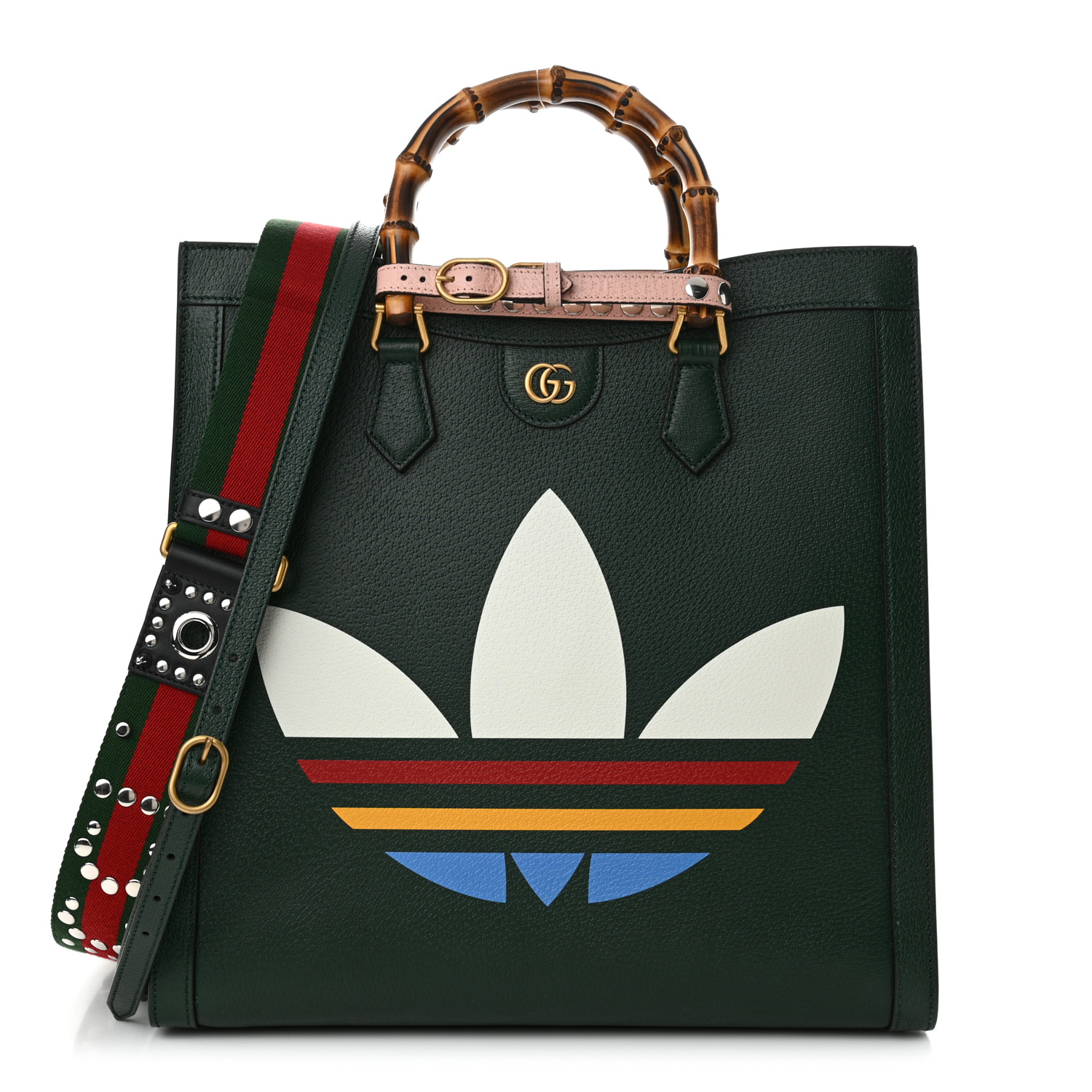 トートバッグ adidas x Gucci Medium Tote Bag Green Crochet Fabric Cloth tote Gucci X Adidas Green in Cloth - 48238735