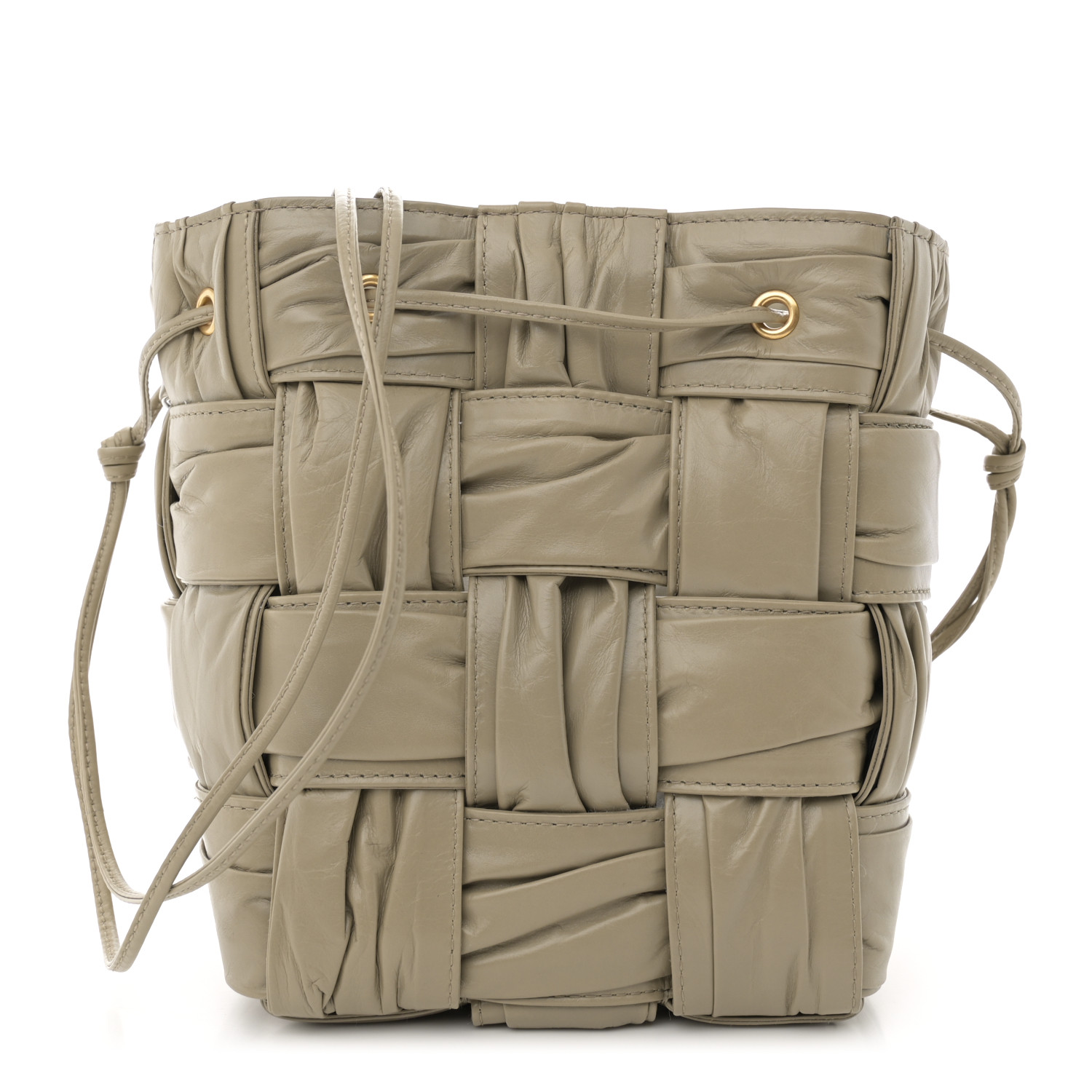 ファッション雑貨・小物その他 BOTTEGA VENETA Pietra Intreccio foulard BOTTEGA VENETA Calfskin Intrecciato Foulard Bucket Bag Taupe