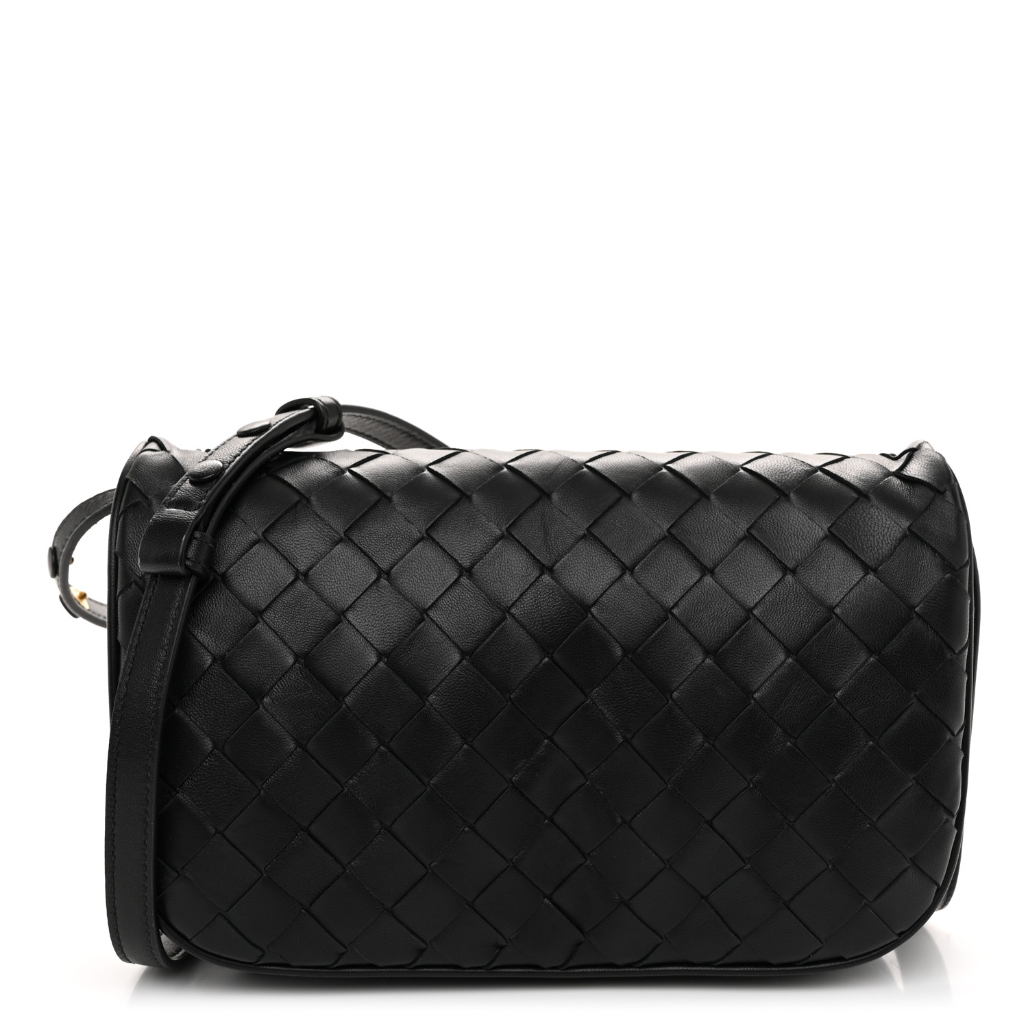 クラッチバッグ BOTTEGA VENETA INTRECCIATO PUFF POUCH ON STRAP BOTTEGA VENETA Nappa Intrecciato Puff Pouch On Strap Black
