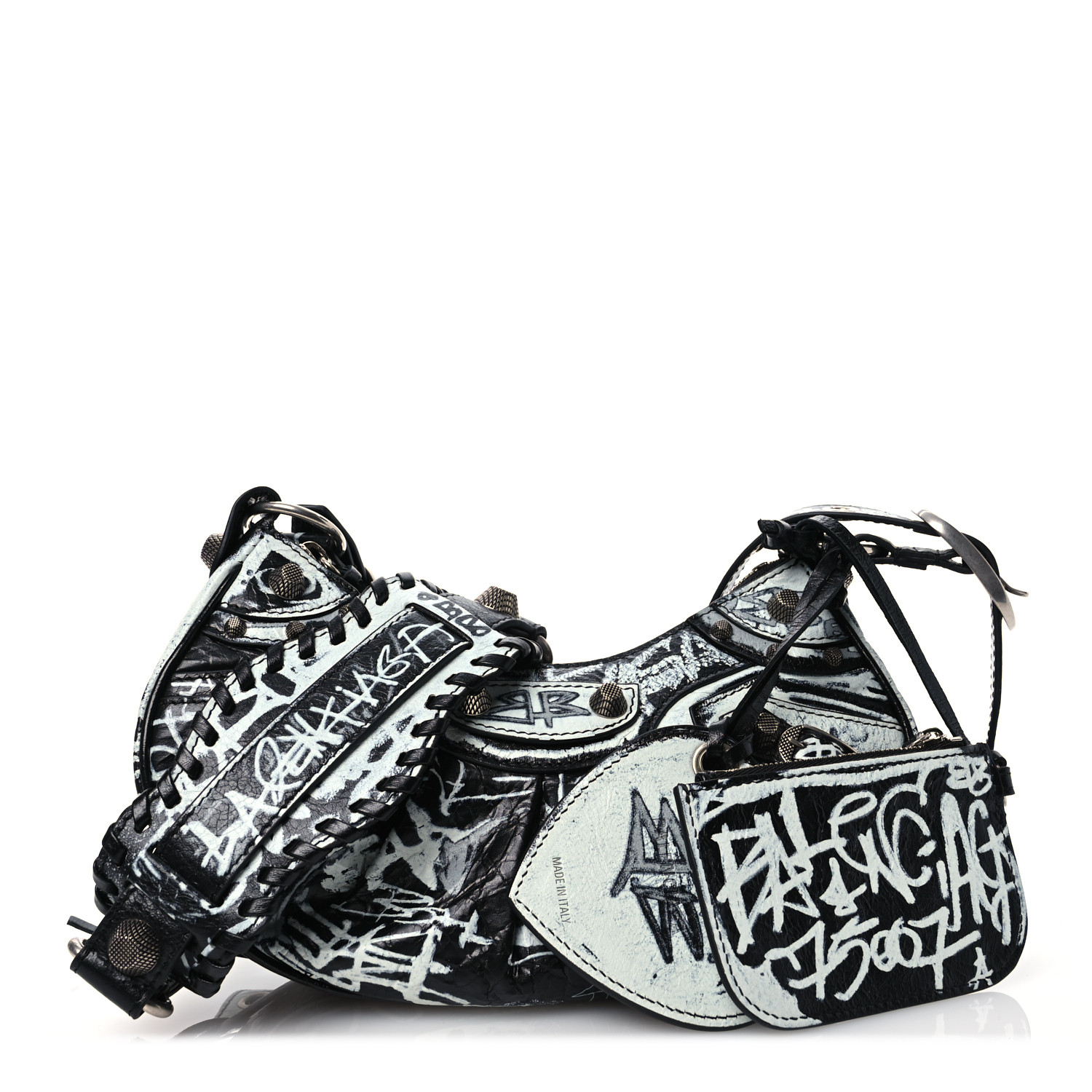 【バレンシアガ】セール！LE CAGOLE グラフィティ ARENA BALENCIAGA Agneau Arena Graffiti Small Le Cagole Shoulder