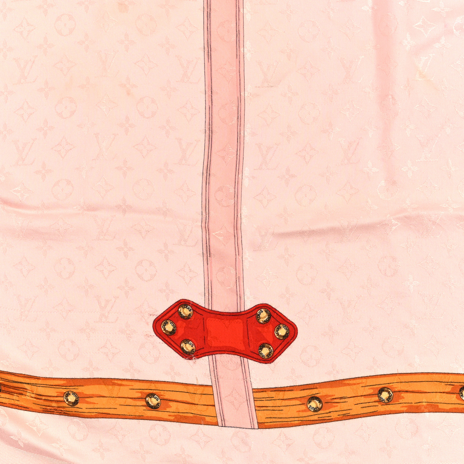 Louis Vuitton シルクハンカチ ピンク レッド ルイヴィトン バンドー BB ラッキーLV ピンク レディース シルク