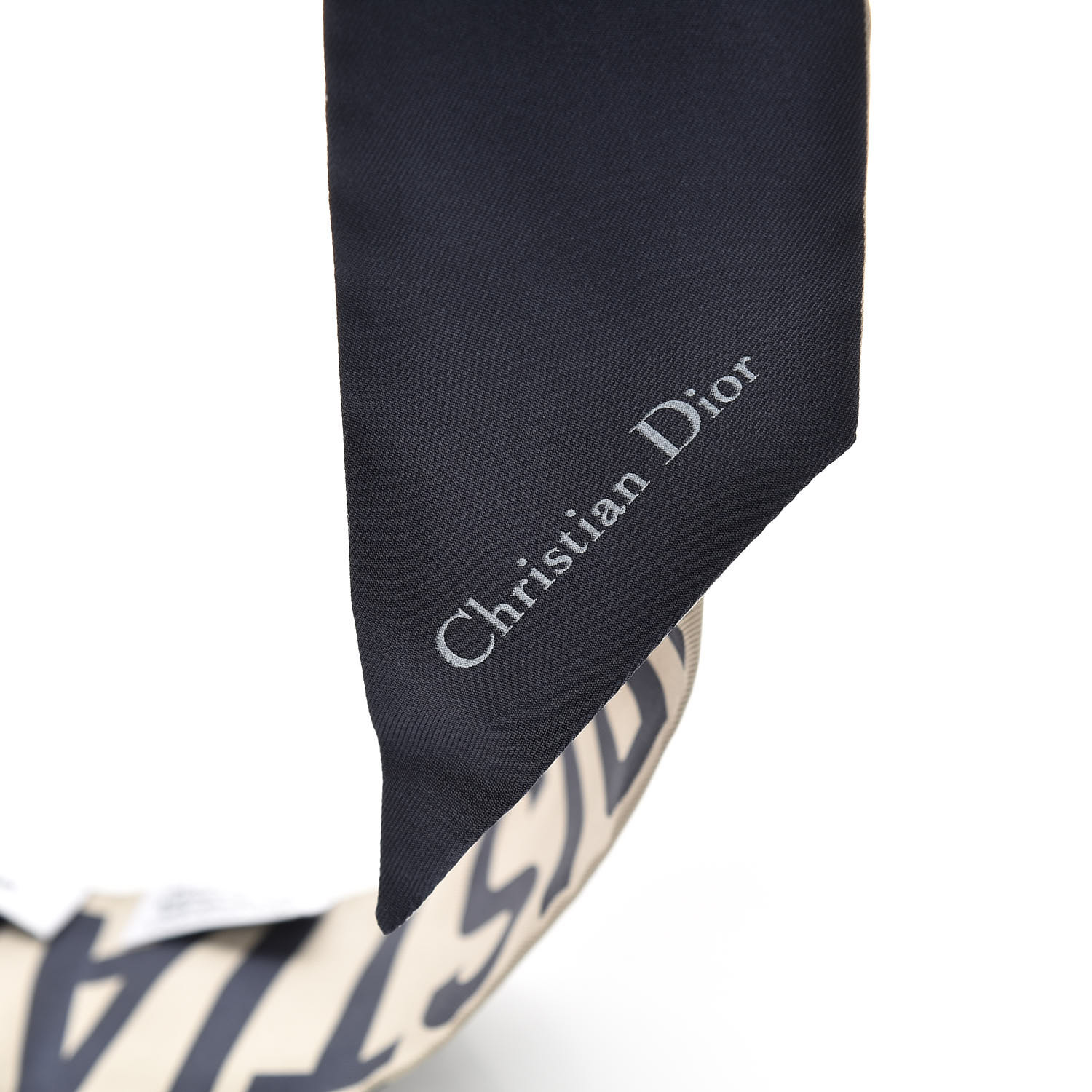 CHRISTIAN DIOR Silk Oblique Mitzah Scarf Blue 528184