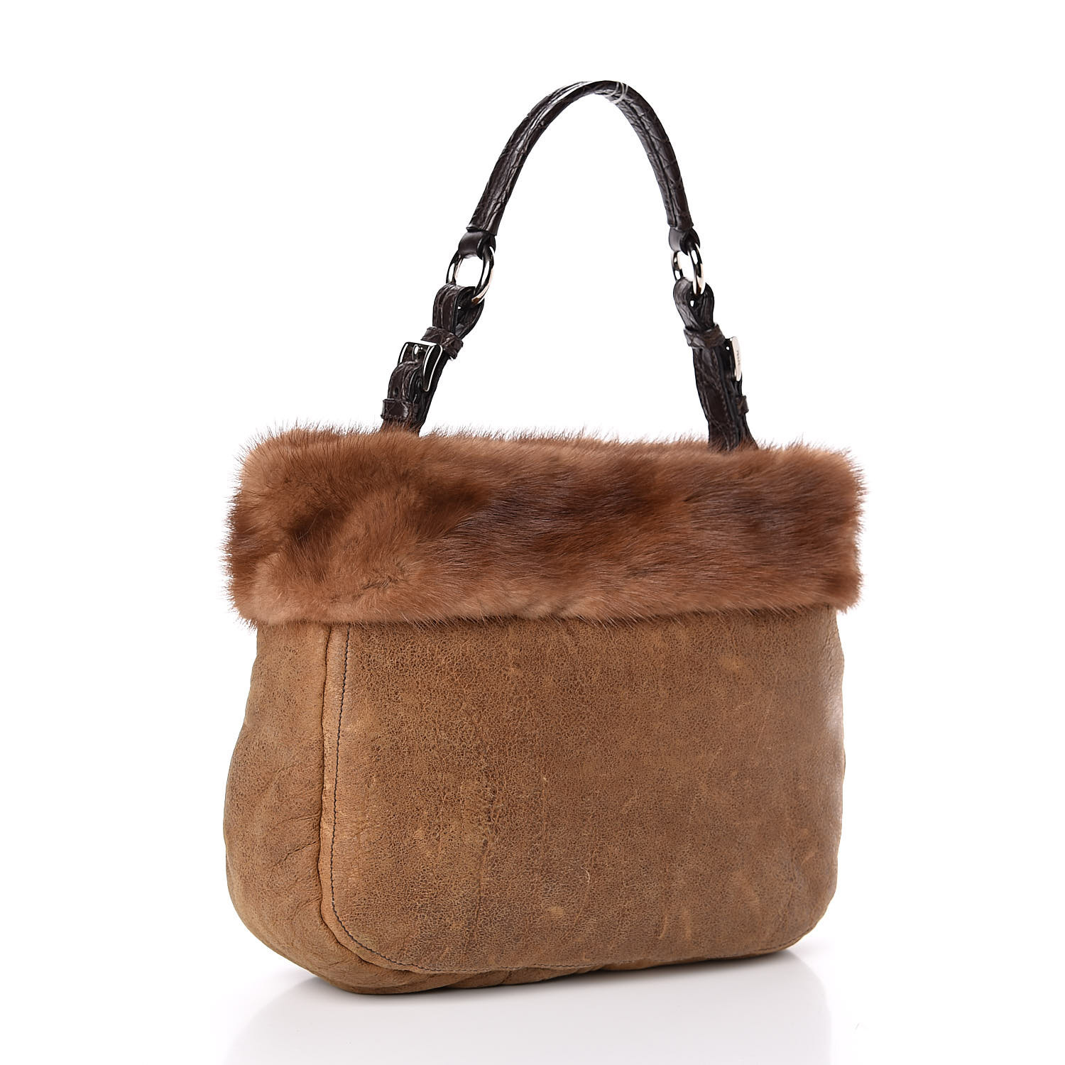 Purud _mie Prada - Sound Black Saffiano Push-Lock Shoulder Bag