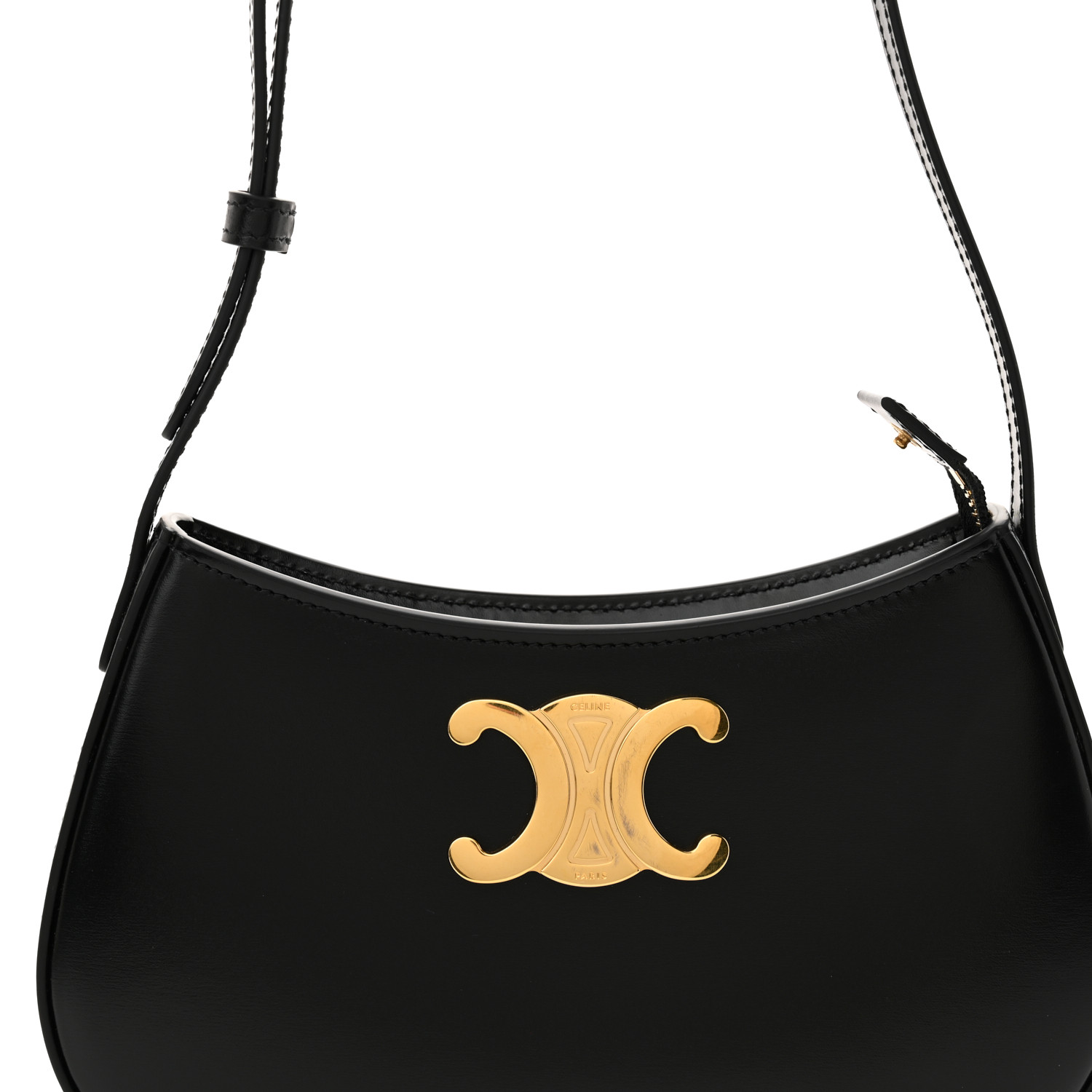 CELINE Nylon Ava Shoulder Bag Black 1654944 | FASHIONPHILE