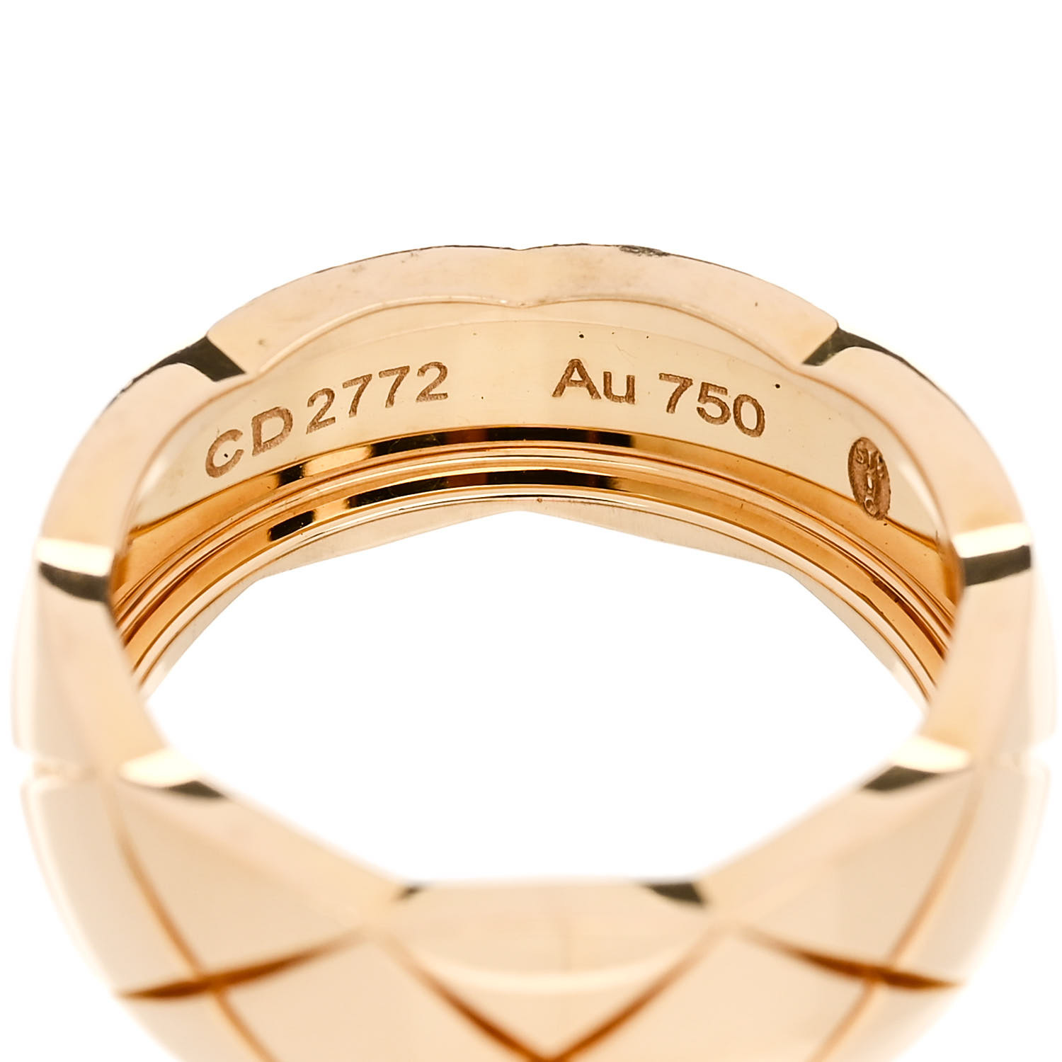 CHANEL 18K Yellow Gold Small Coco Crush Ring 49 5 1625379