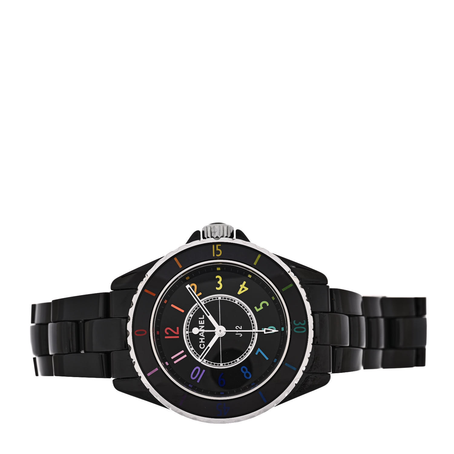 稀少 CHANEL(シャネル) J12 Electro Ceramic Black Dial Ladies CHANEL Stainless Steel Ceramic 33mm J12 Electro Quartz Watch