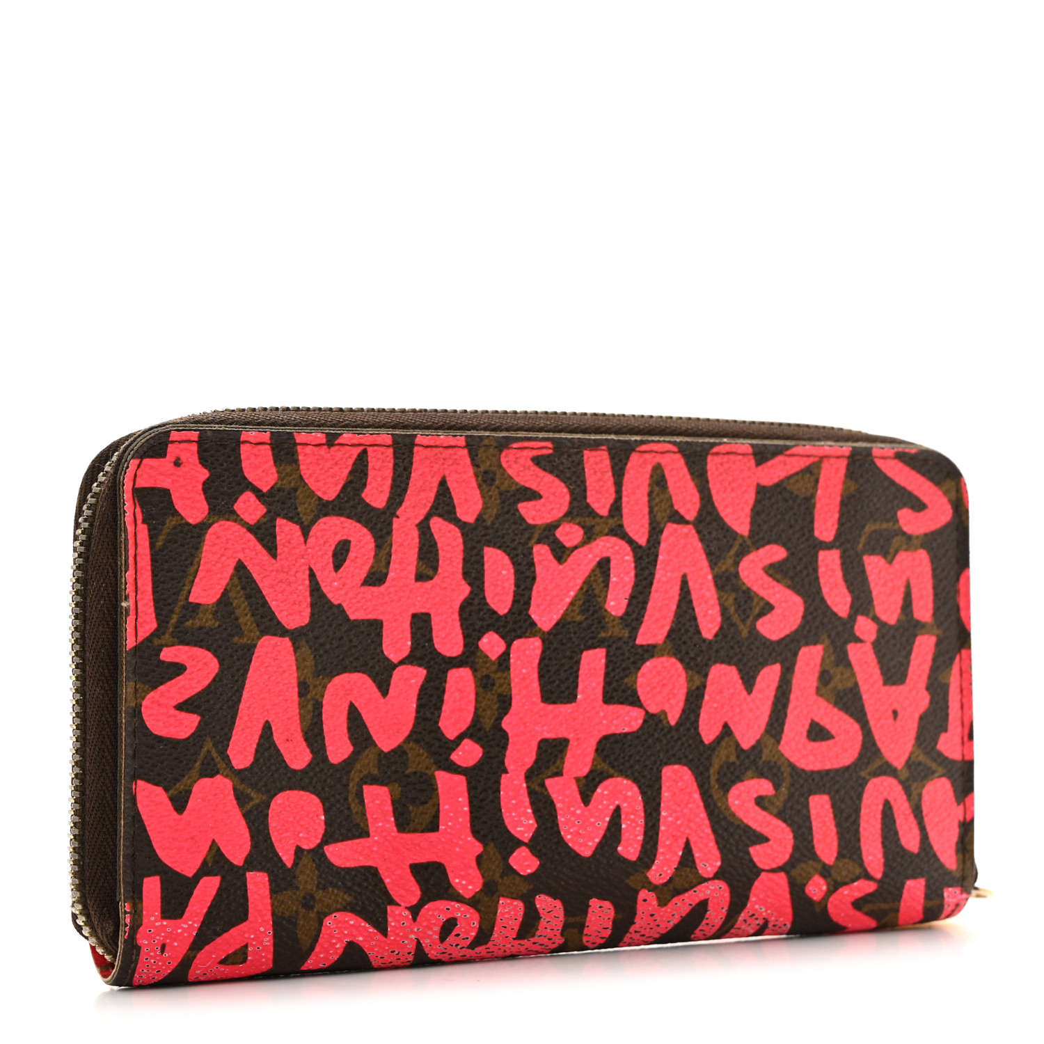 LOUIS VUITTON Monogram Graffiti Zippy Wallet Fuchsia 1526713