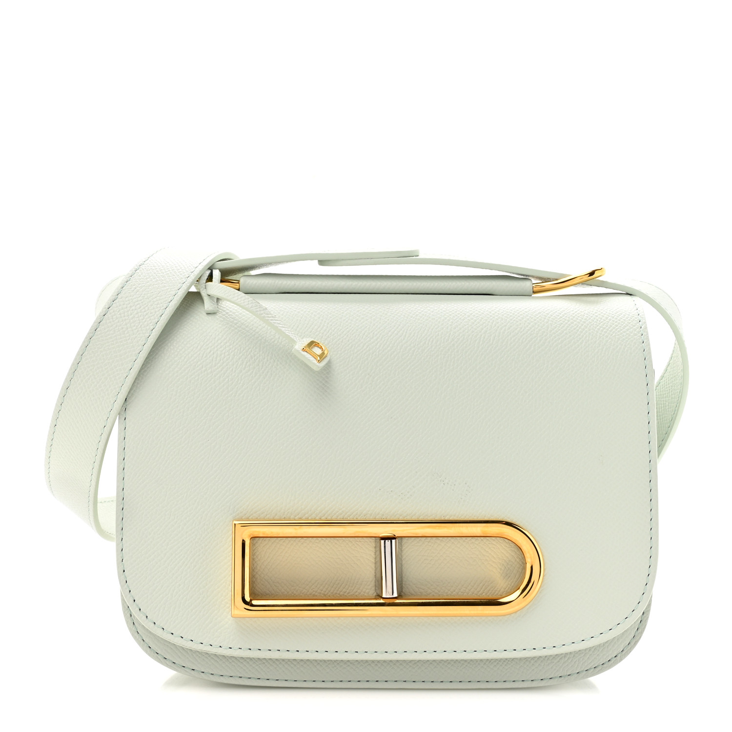 DELVAUX Alpina Calfskin Small Lingot Crossbody Cloud 1523527