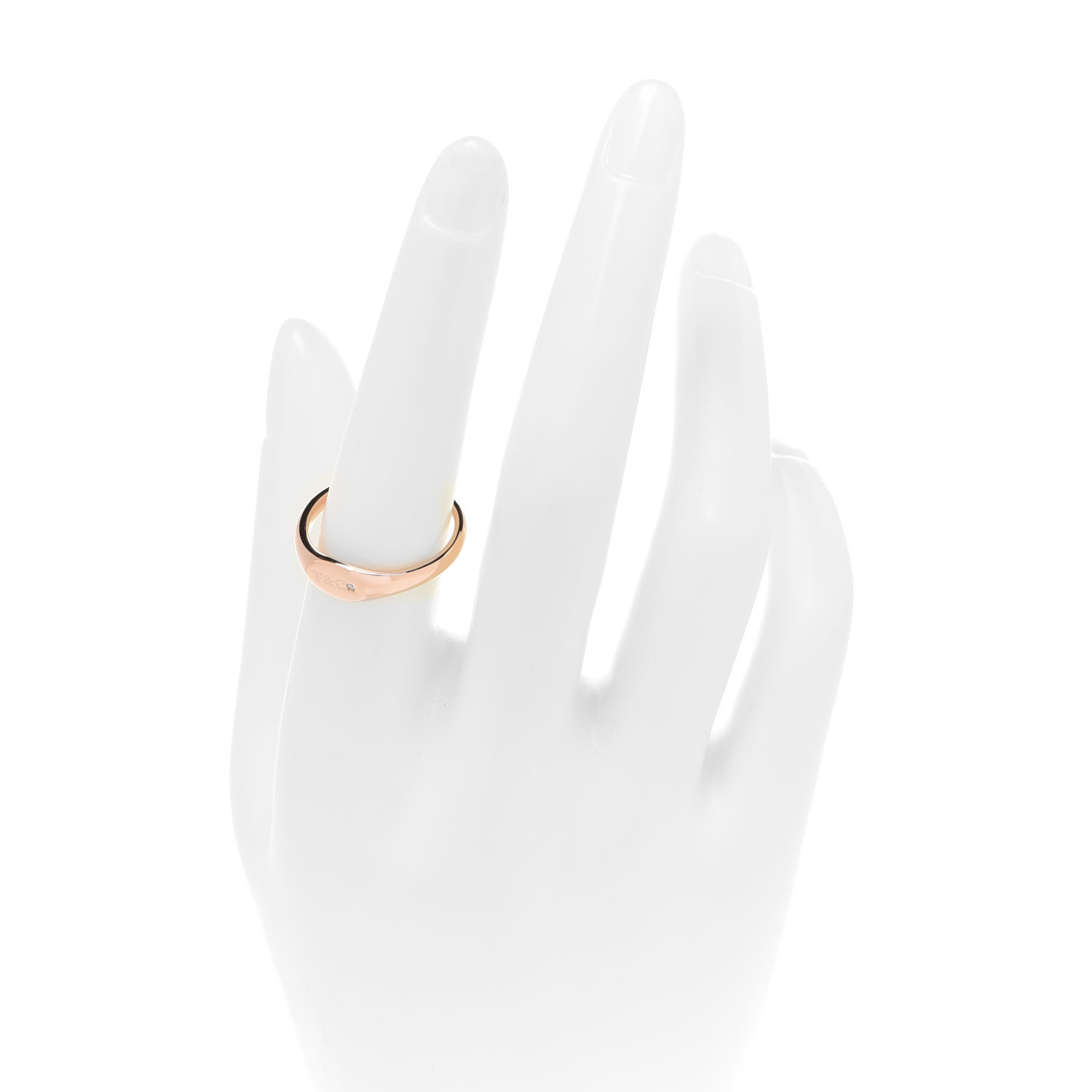 TIFFANY 18K Rose Gold Diamond Micro 