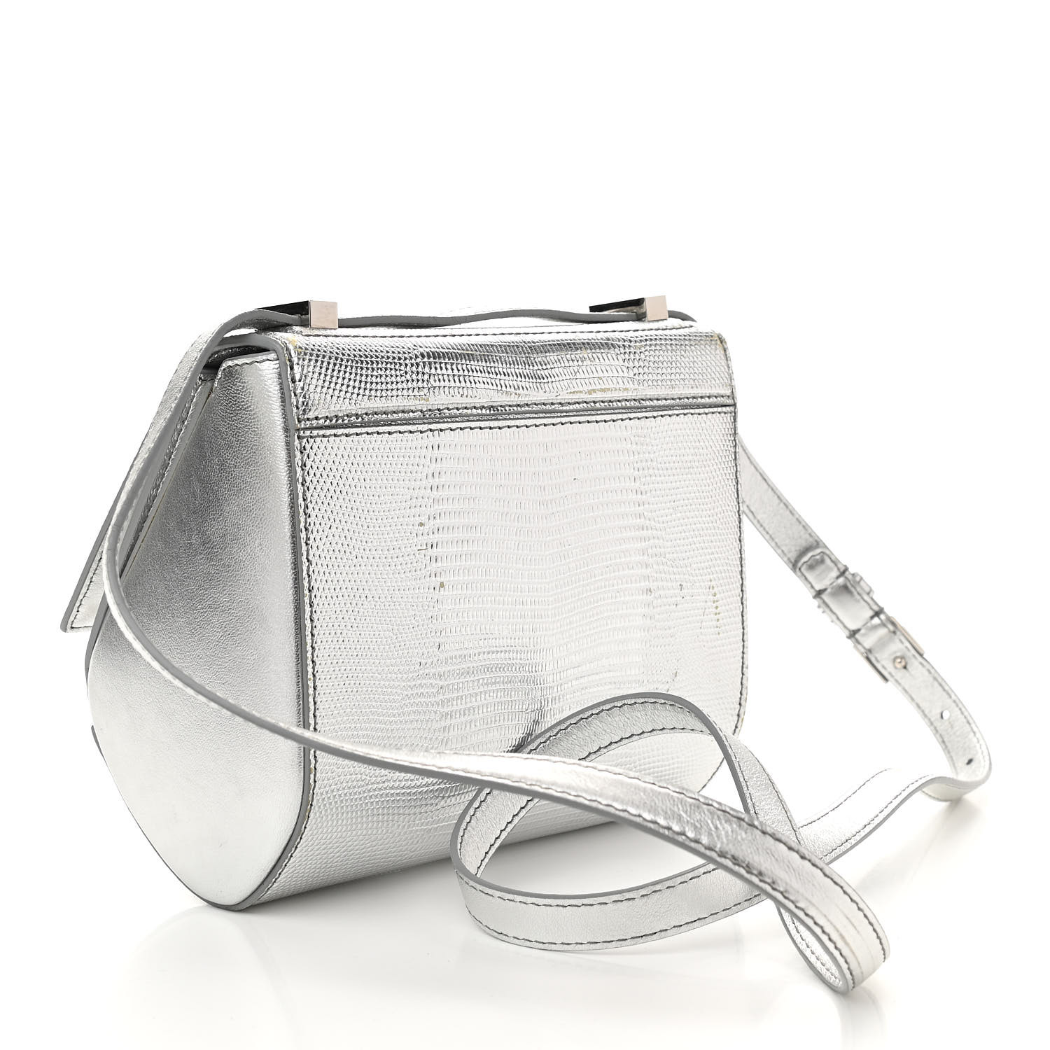 GIVENCHY Metallic Calfskin Lizard Embossed Mini Pandora Box