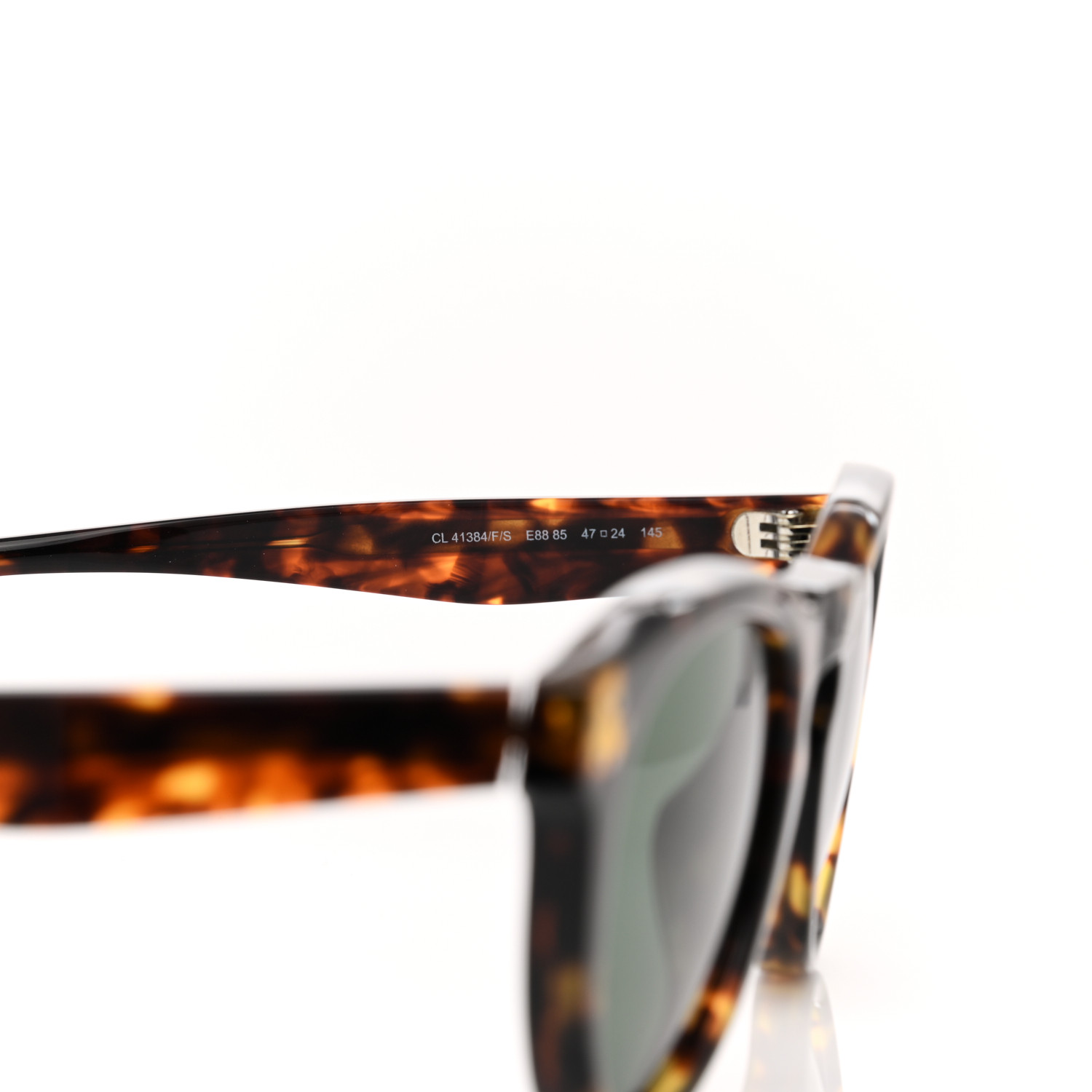 CELINE Acetate Bevel Cat Sunglasses CL 41384/F/S Tortoise
