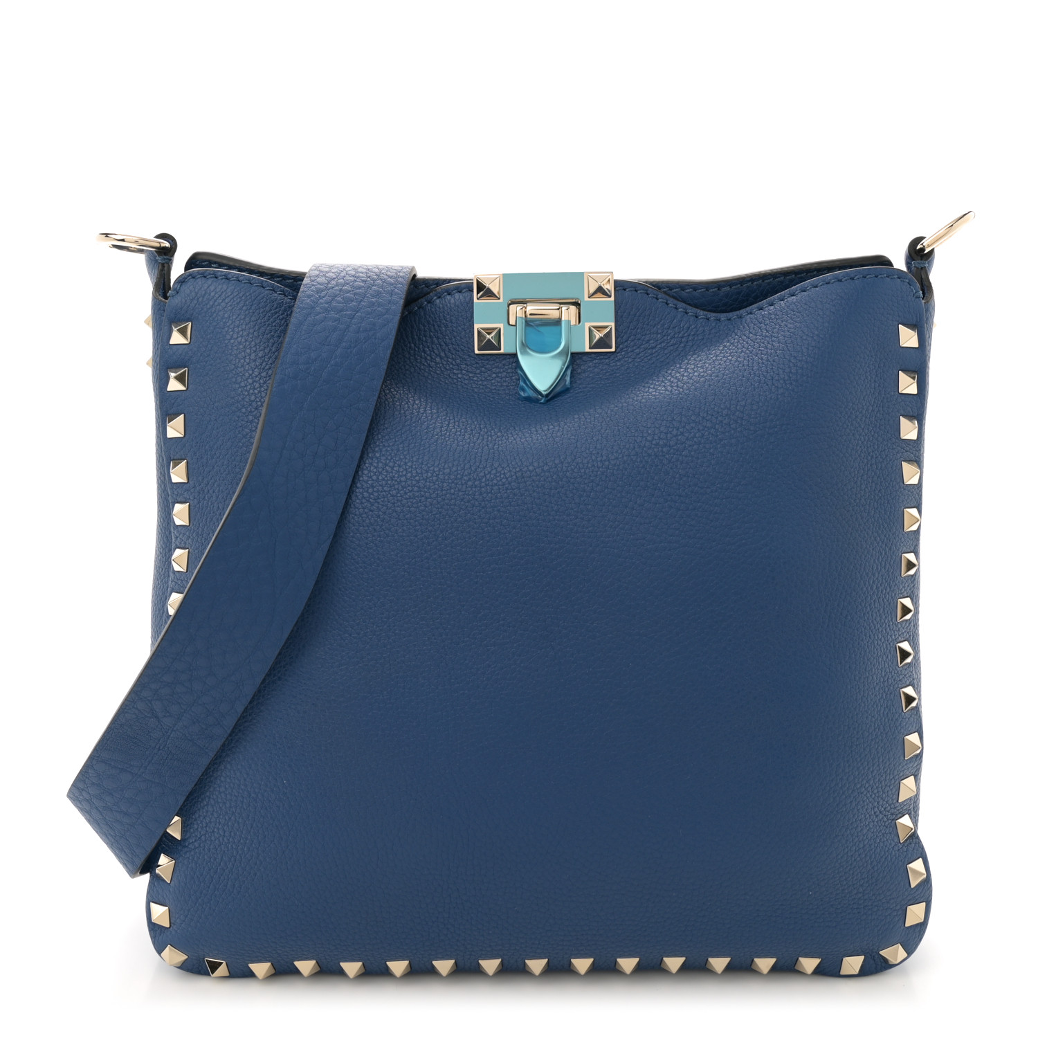 ショルダーバッグ・ポシェット Valentino Garavani Bag VALENTINO GARAVANI Pebbled Calfskin Small Rockstud Flip-Lock