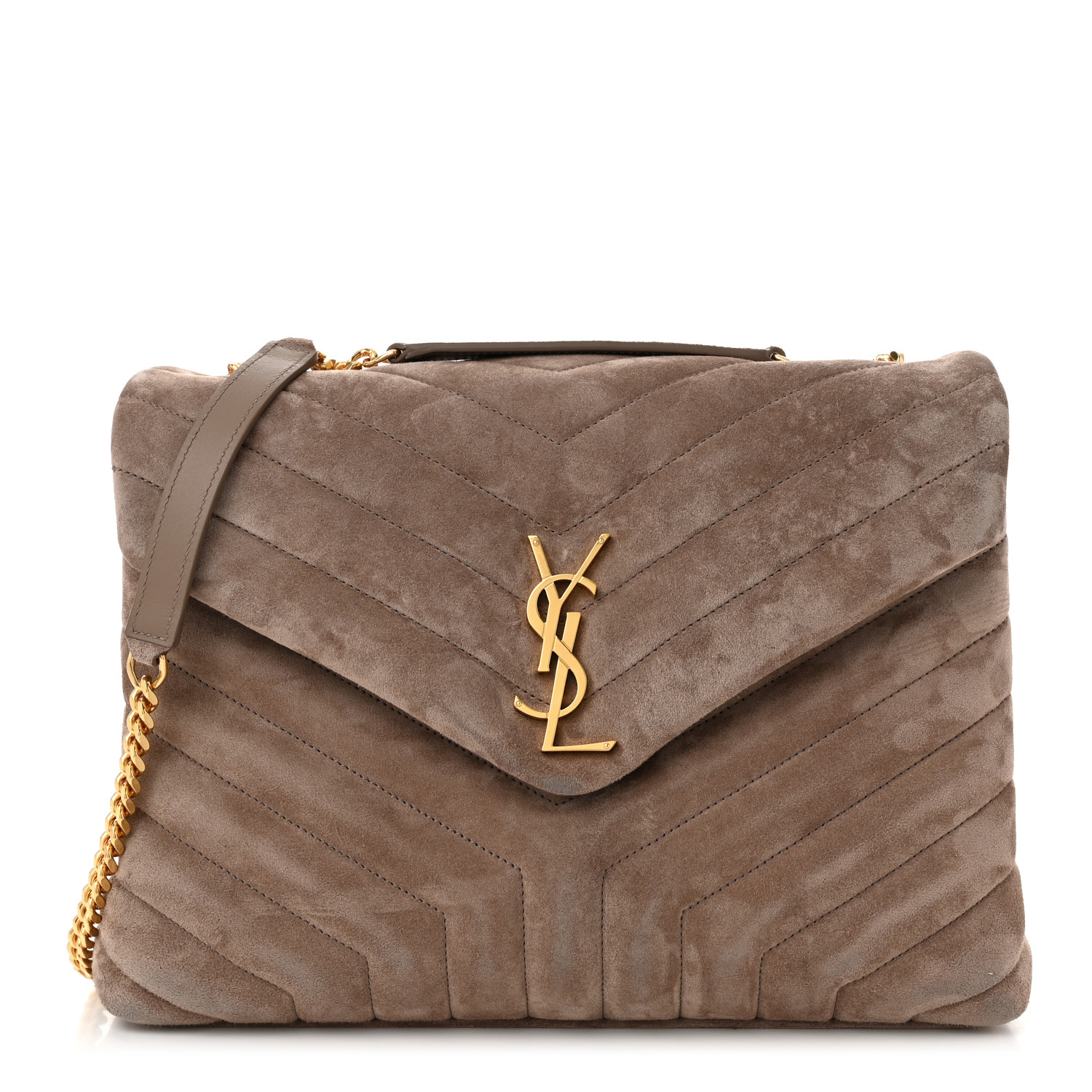 ルルーシュ phr-990.1240 SAINT LAURENT Suede Y Quilted Monogram Medium Loulou Chain
