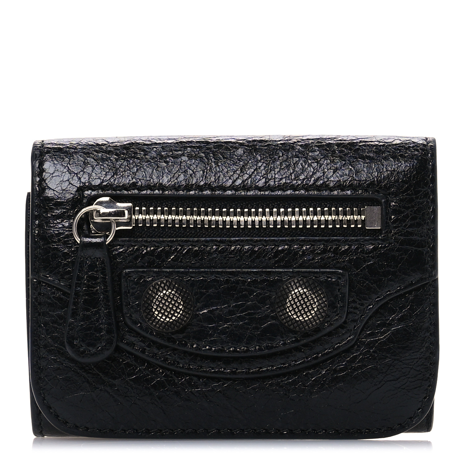 小物 BALENCIAGA Le Cagole wallet BALENCIAGA Agneau Arena Le Cagole Mini Wallet Black 1694023