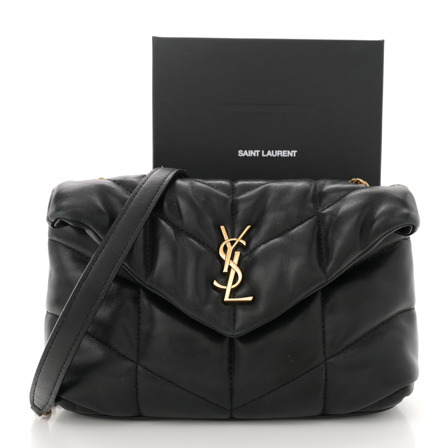 SAINT LAURENT Lambskin Quilted Toy Loulou Puffer Monogram
