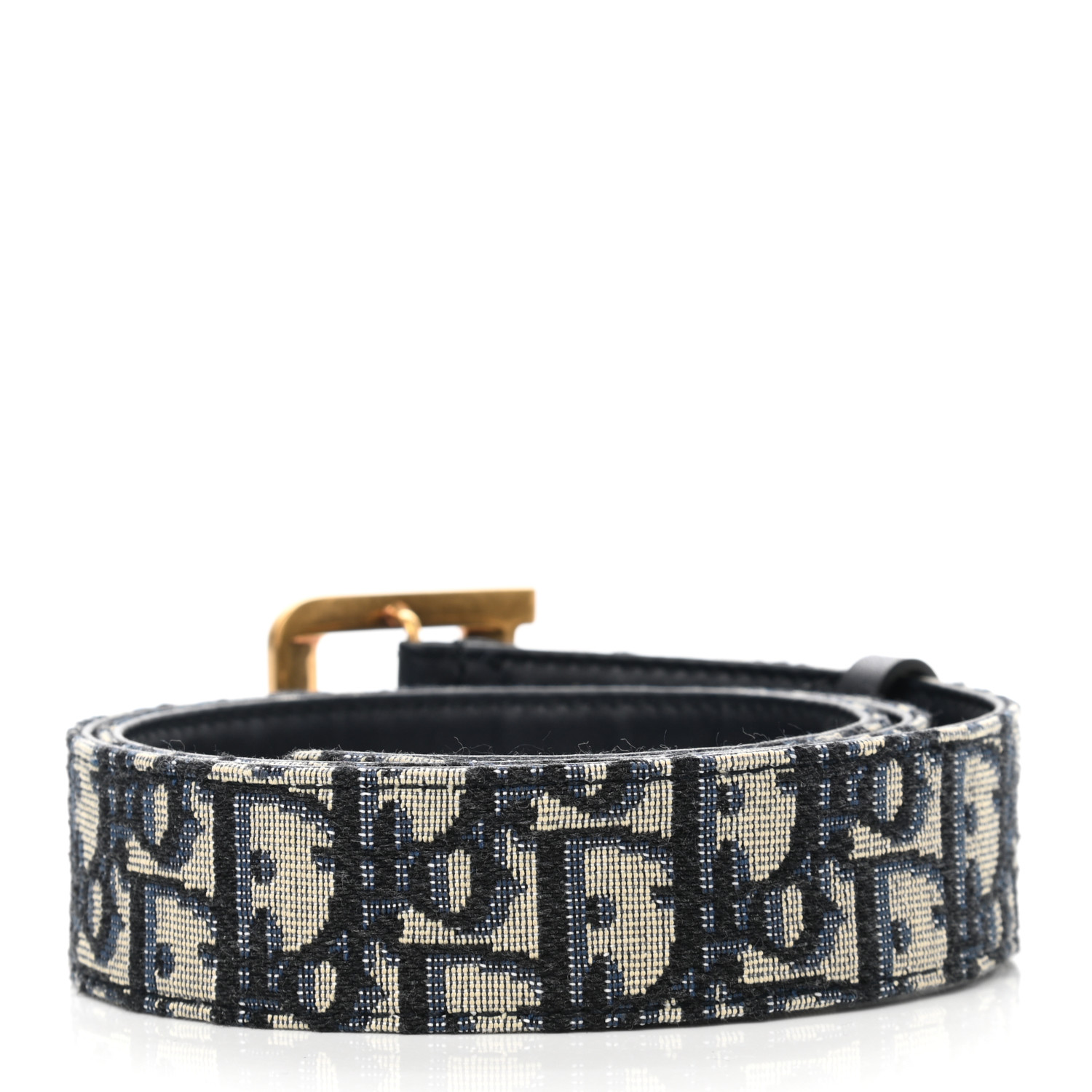 CHRISTIAN DIOR Oblique Diorquake Belt 85 Blue Multi 1077015