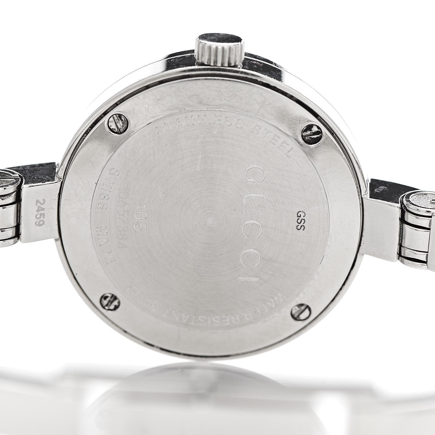 GUCCI Stainless Steel Diamond 25mm 105 Series Floral Quartz