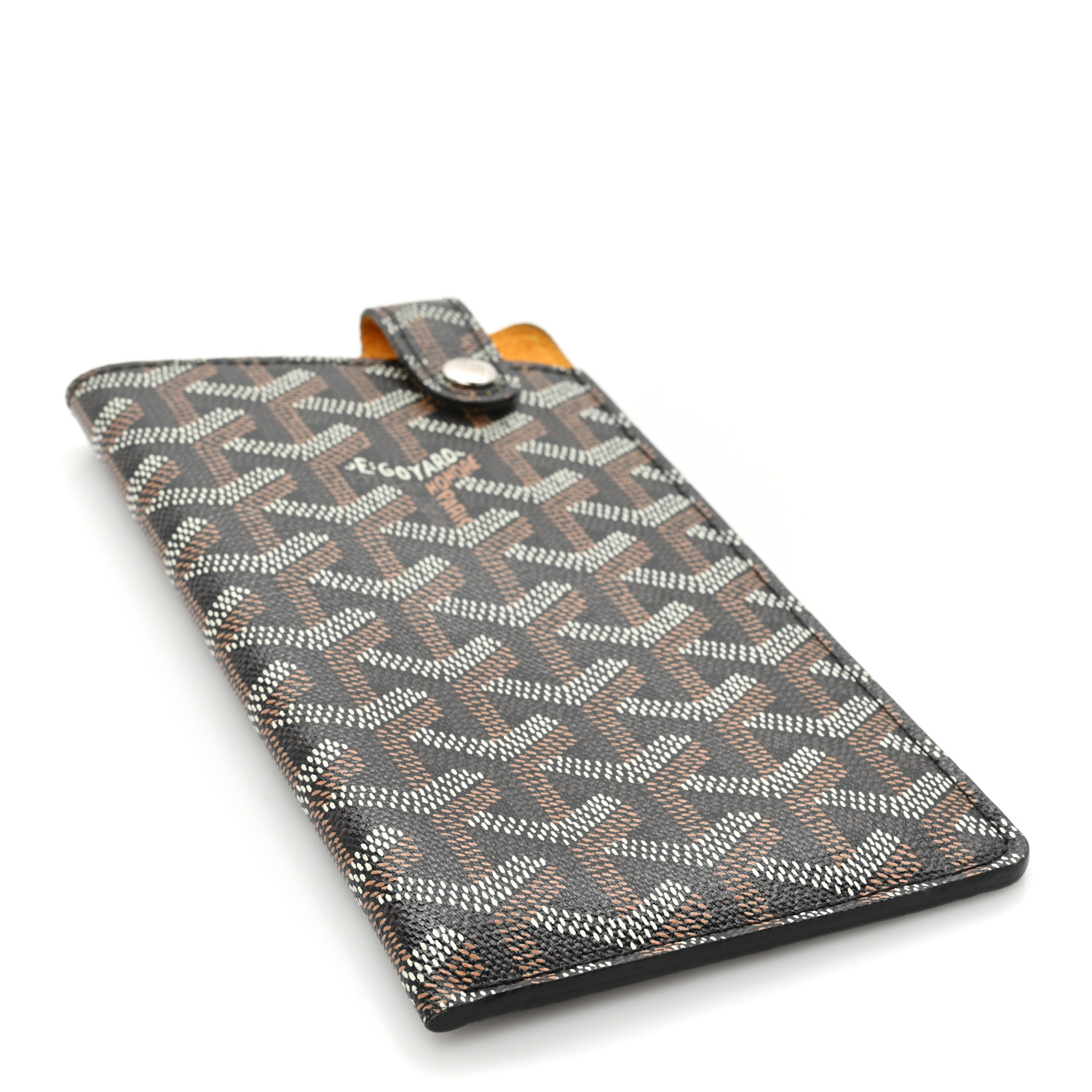 GOYARD Goyardine Montmartre Glasses Case GM Black 1337785