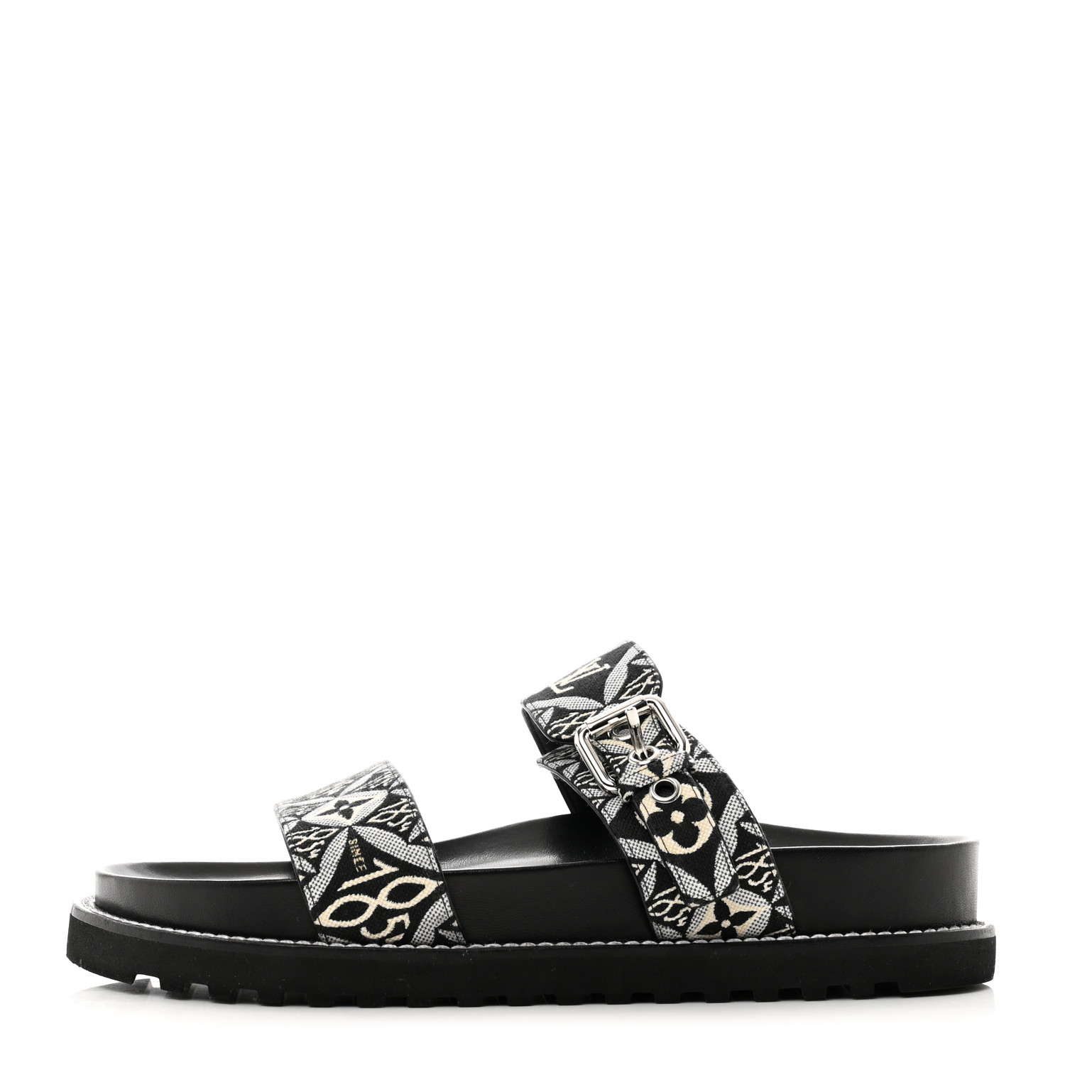 LOUIS VUITTON 1854 サンダル LOUIS VUITTON 1854 Blue MONOGRAM REVIVAL EMBROIDERED SANDAL