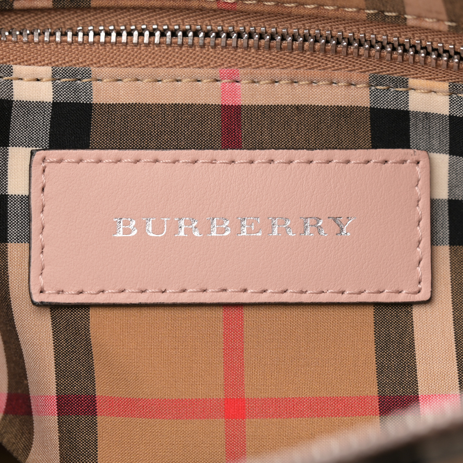 Burberry♪SALE♪81046871 BURBERRY Calfskin Perforated Medium Banner Tote Pale Fawn