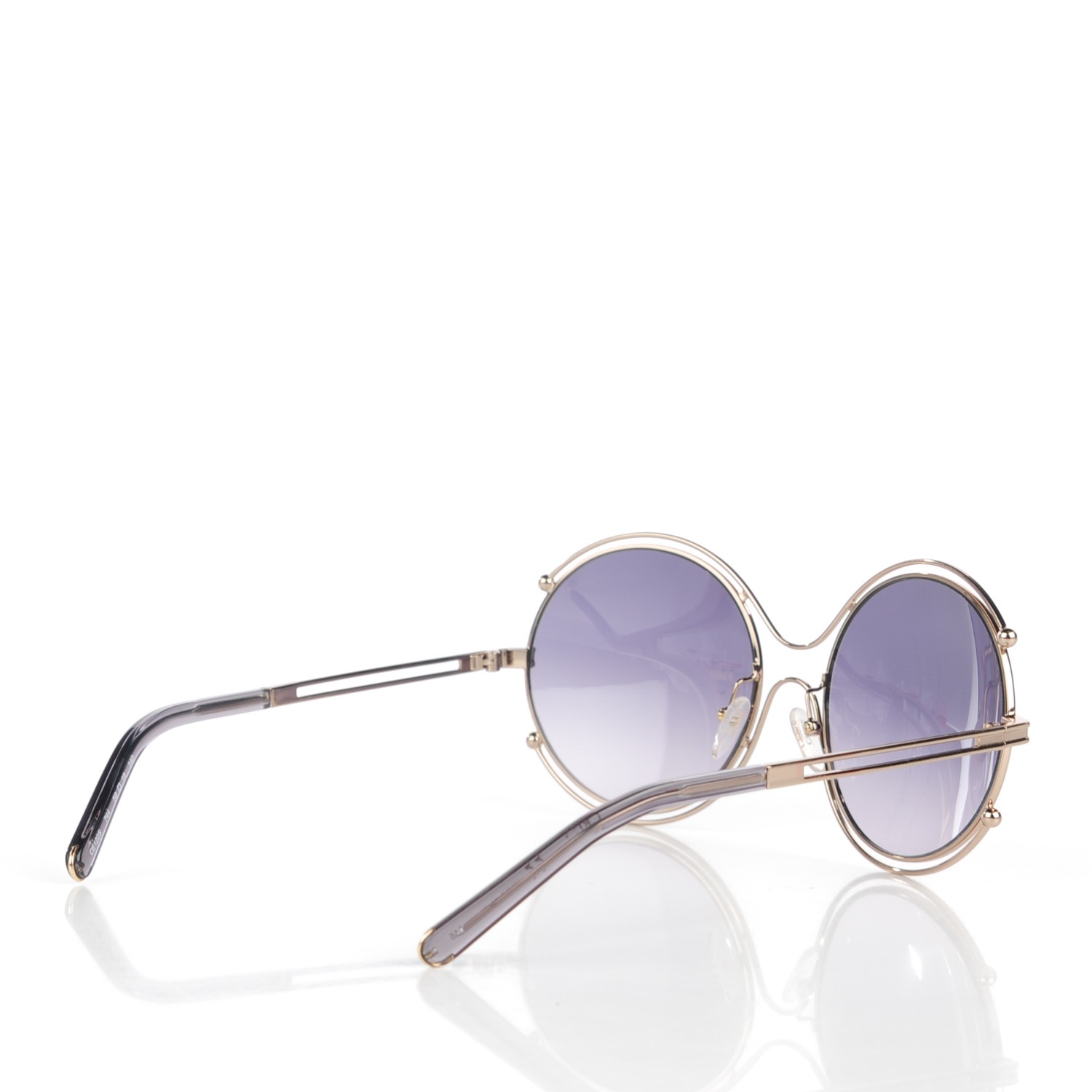 Chloé // Gold CE122S Round Sunglasses – VSP Consignment