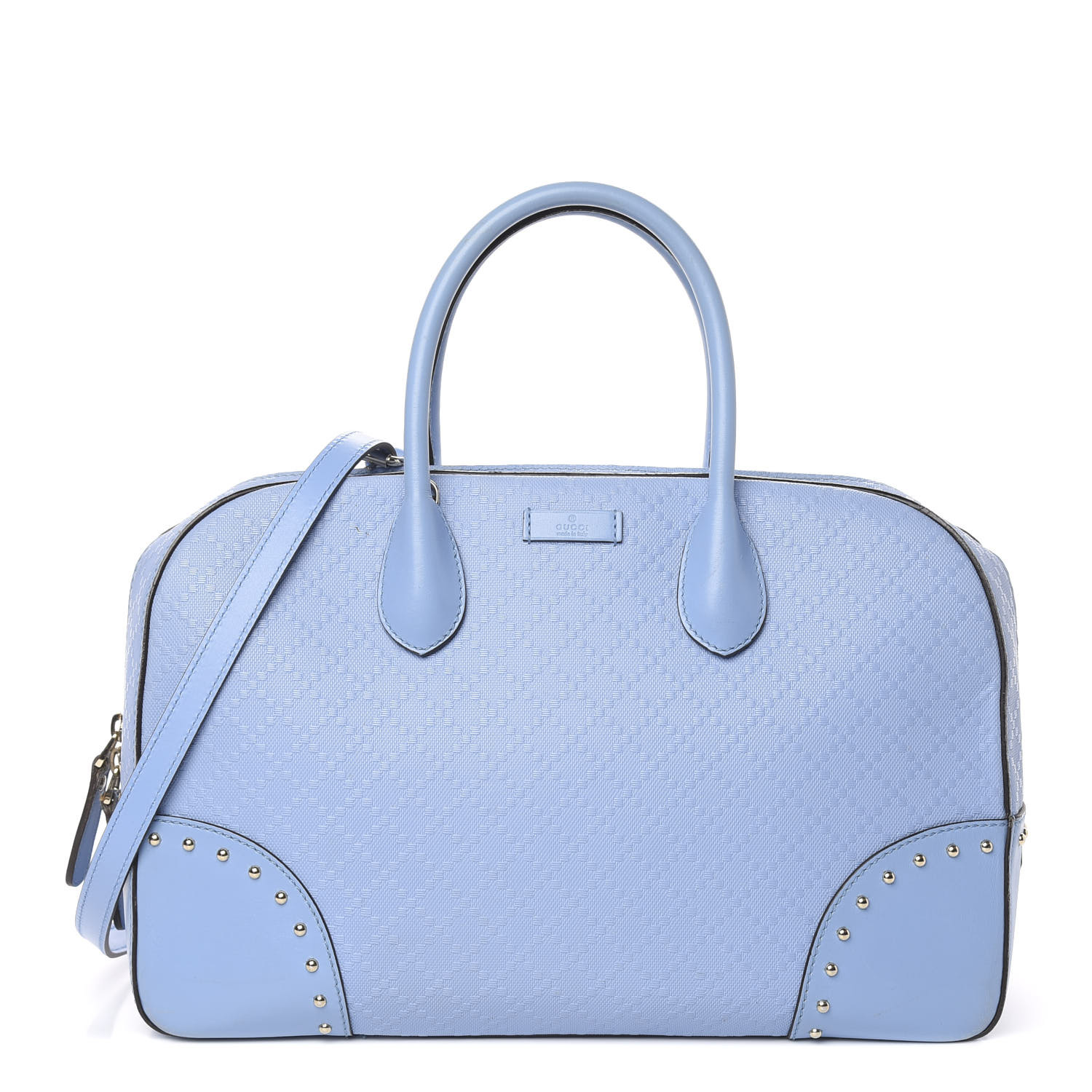 バッグ GUCCI GUCCI Bright Diamante Top Handle Bag Mineral Blue 601604
