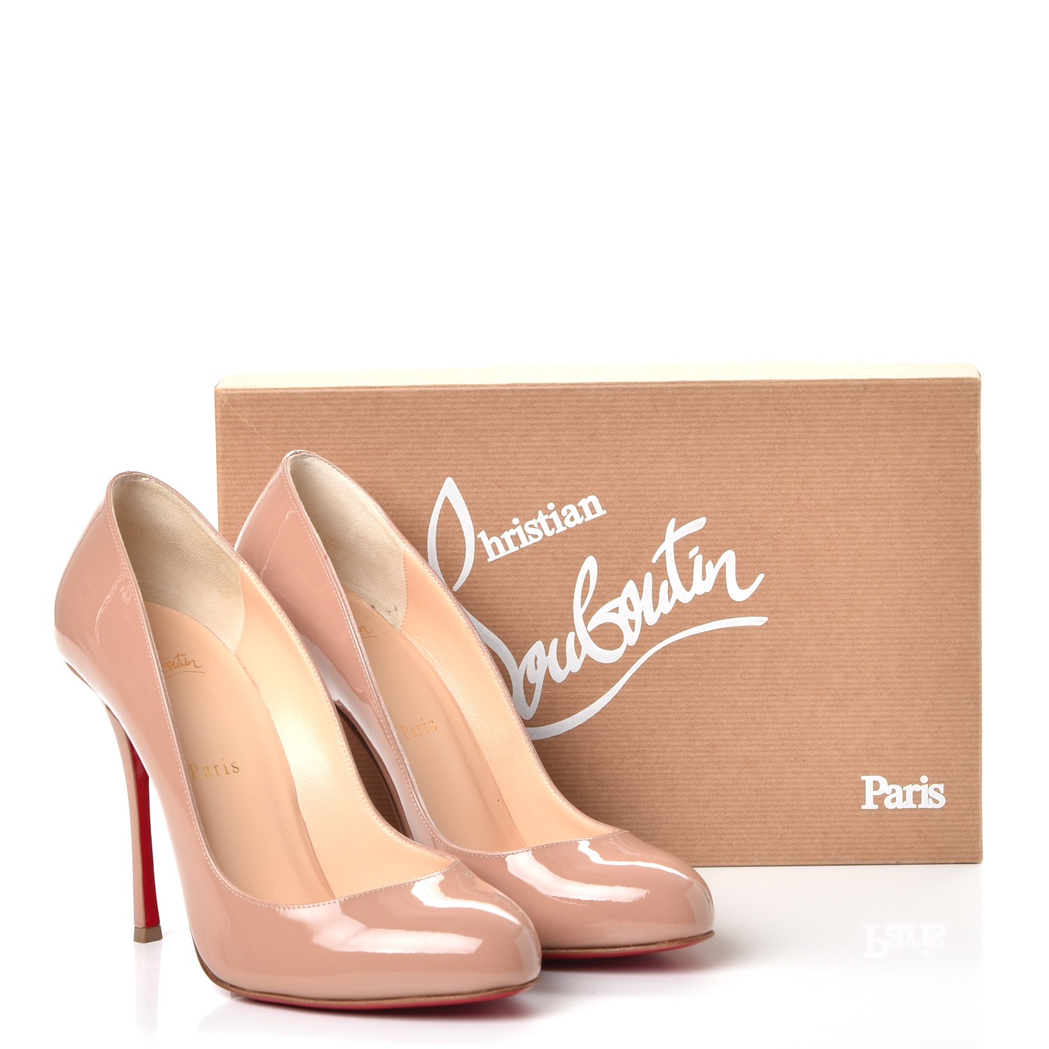 靴 Christian Louboutin Nude Patent Highheel Christian Louboutin Nude Patent Leather Highness 160 Pumps