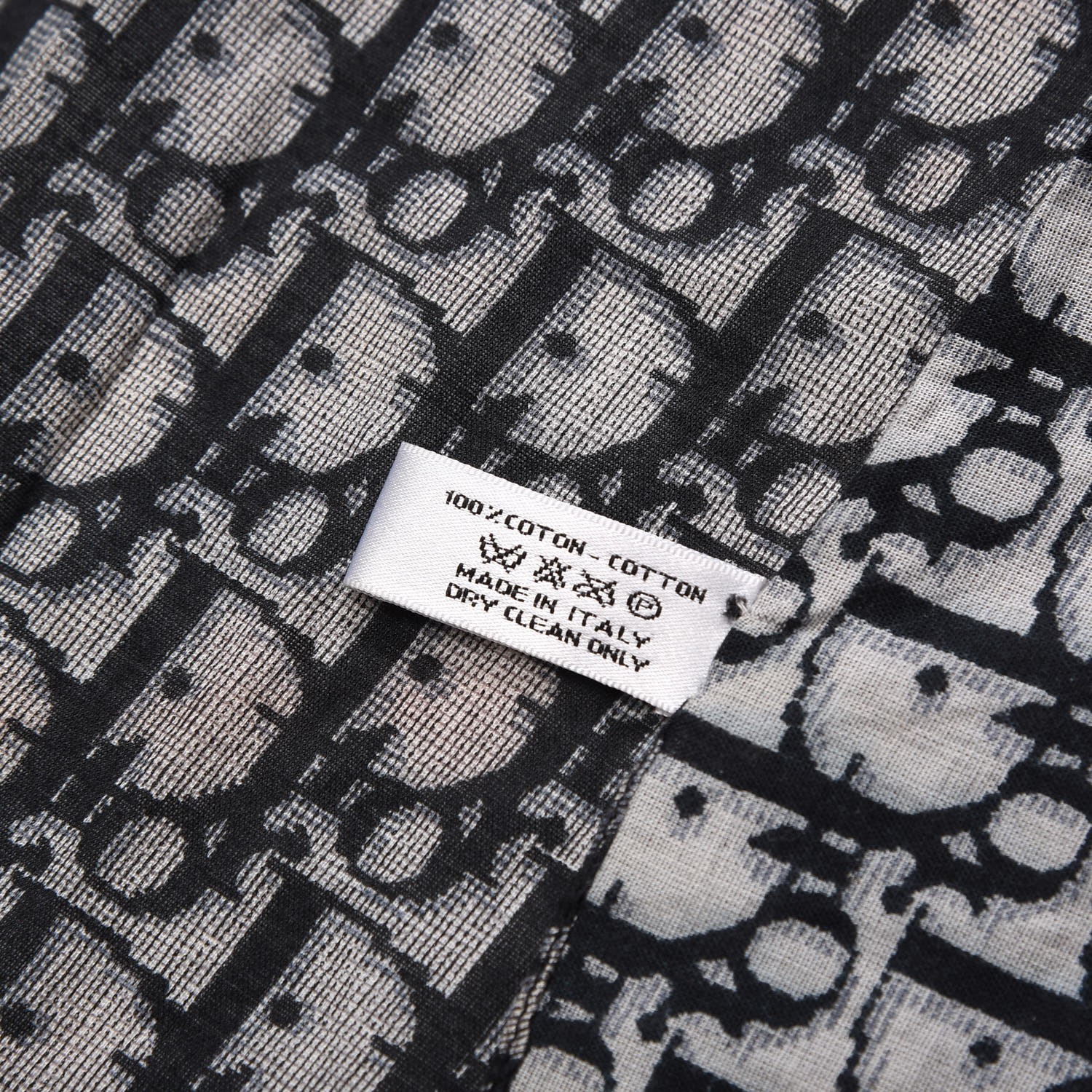 Christian Dior U1220 ネイビー ストール 47x180cm Dior Oblique University Reversible Scarf Navy Blue Wool and