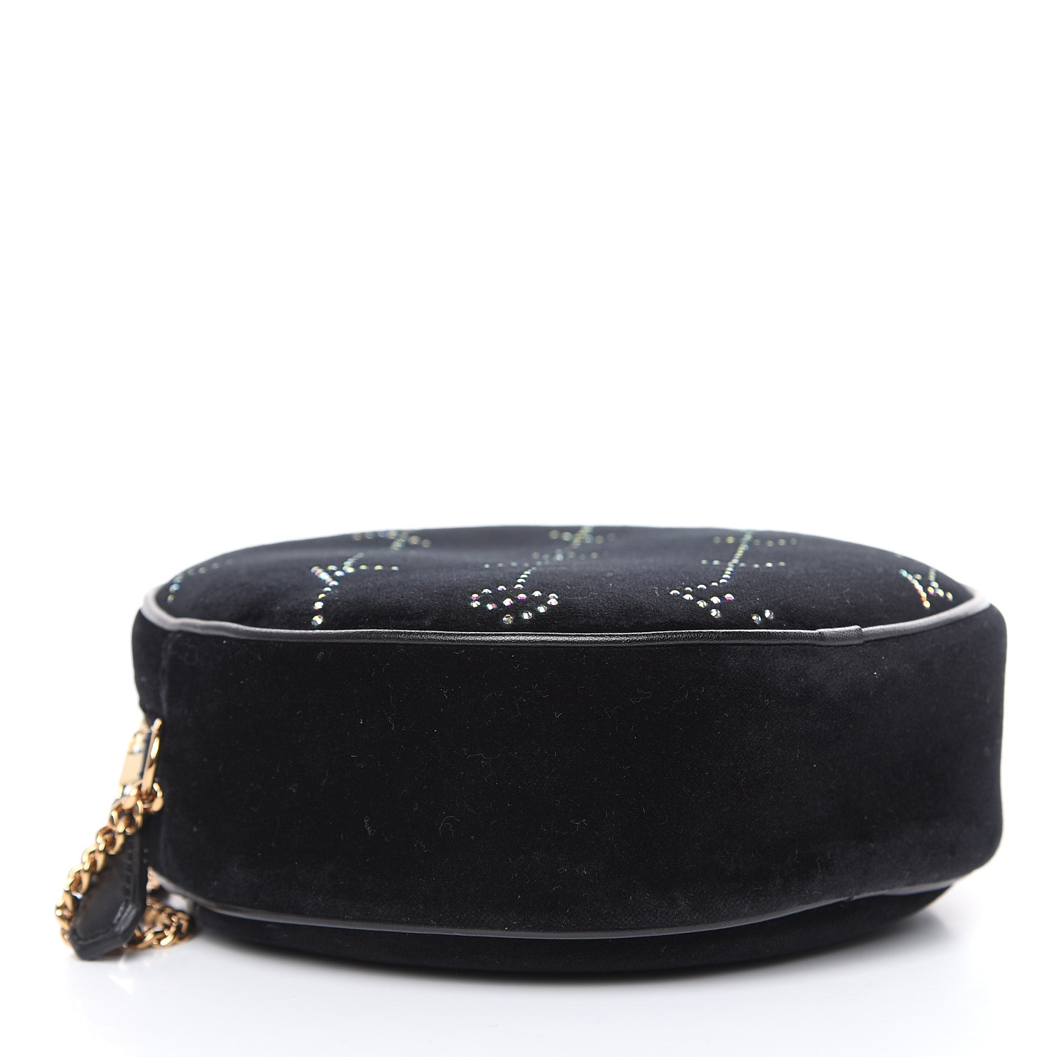 ｽﾃﾗﾏｯｶｰﾄﾆｰ Mini Round Bag Monogram Monogram Velvet Crystal STELLA MCCARTNEY Velvet Crystal Monogram Mini Round