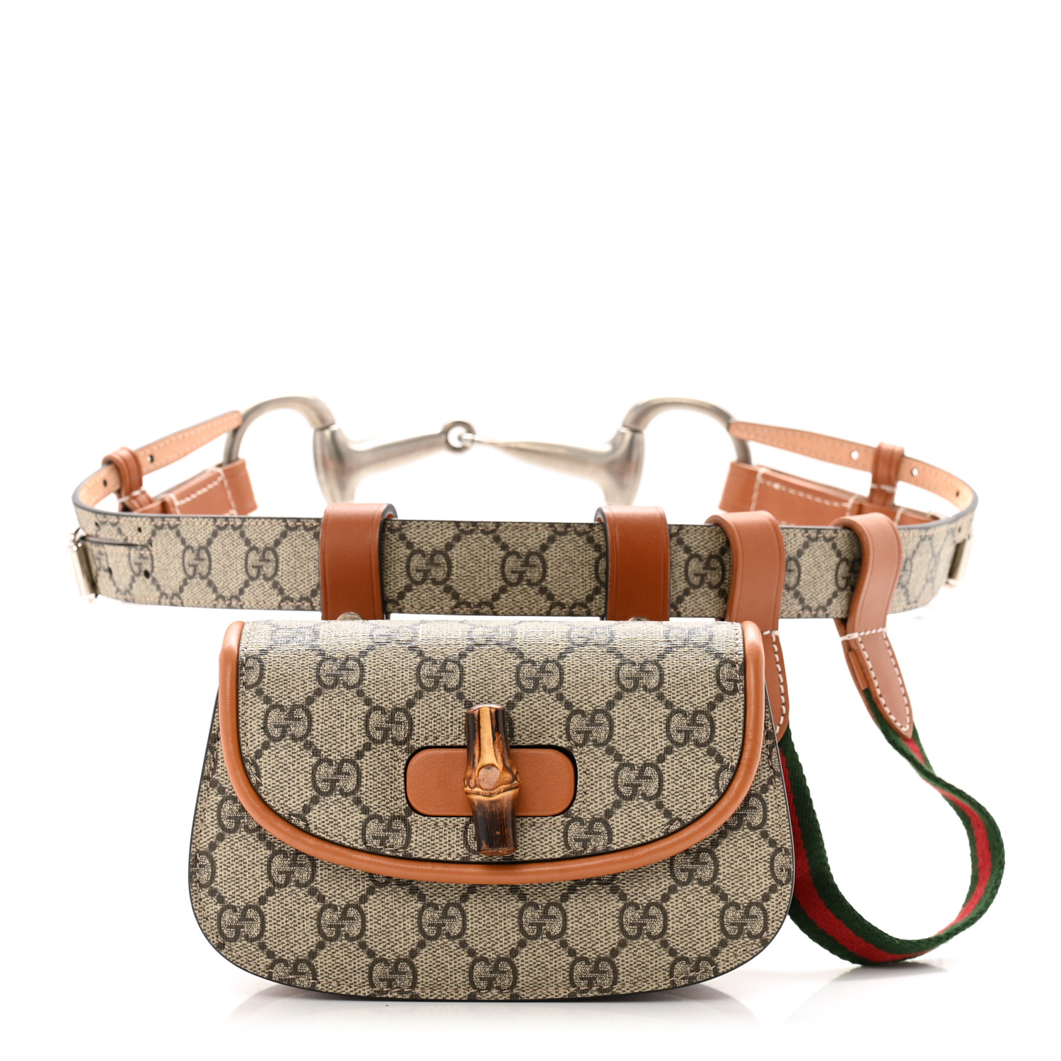 GUCCI GG スプリーム GUCCI GG Supreme Monogram Web Bamboo Mini 1947 Belt Bag 85