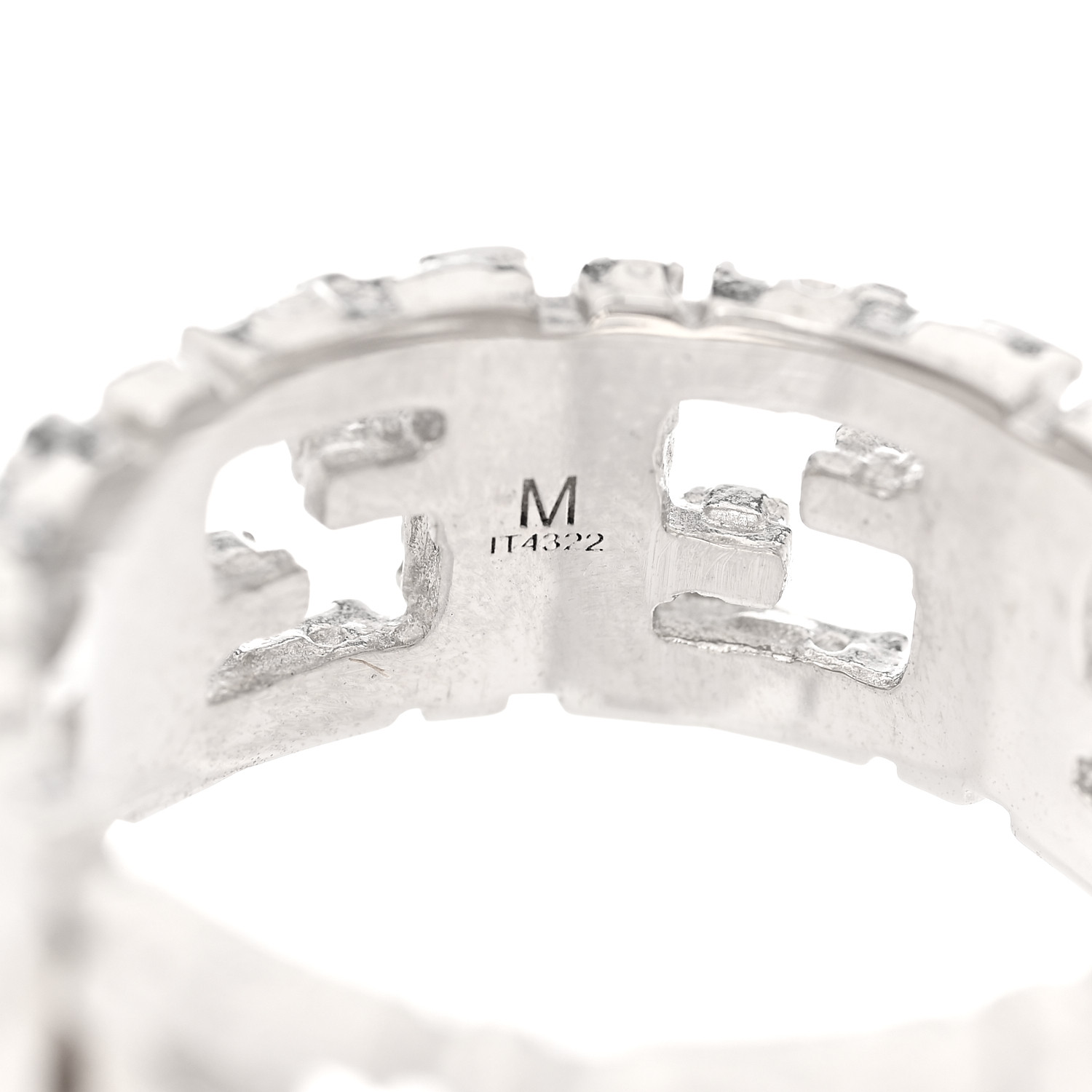 FENDI Metal Forever Fendi Ring M 63 10.25 Silver 1670622