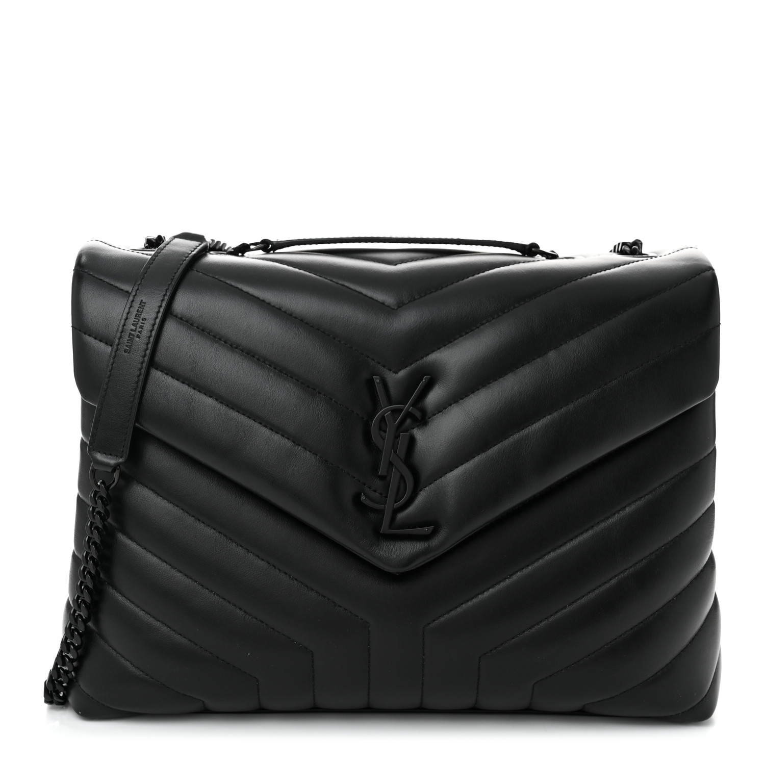 Saint Laurent正規品/送料関税込み Monogram Chain Cross Bag SAINT LAURENT Calfskin Y Quilted Monogram Monochrome Toy