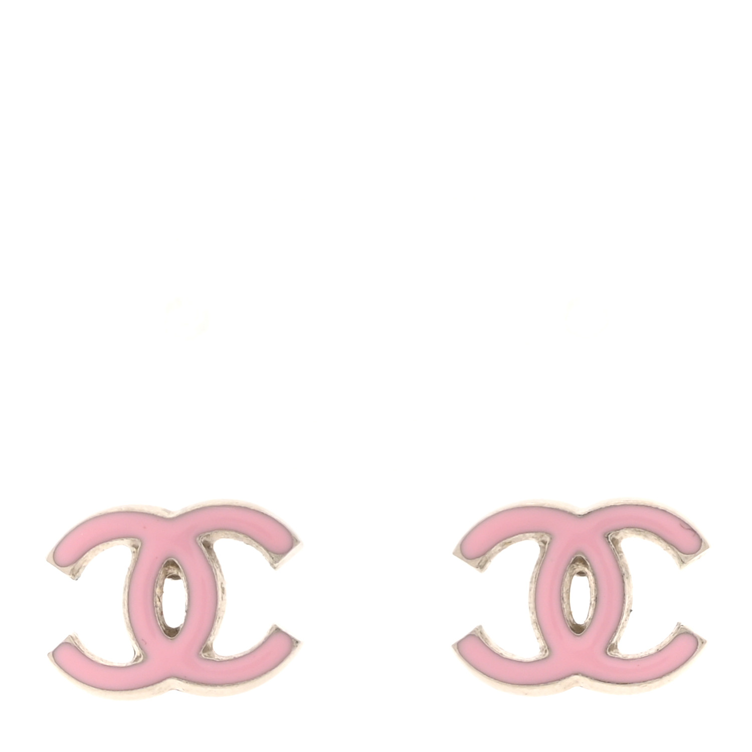Chanel CC pierced earring w/lucite drops - Vintage Lux