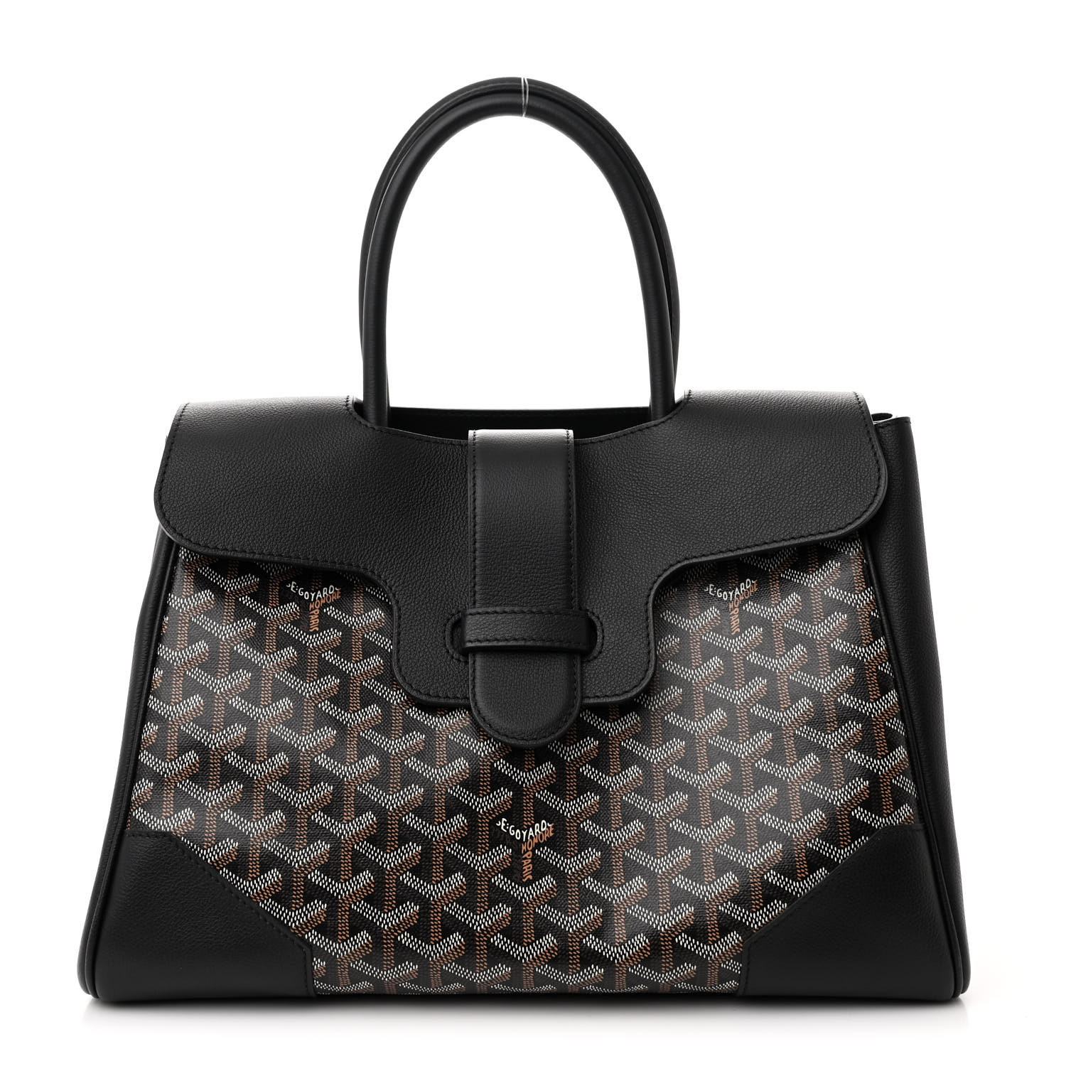 GOYARD 黒 トート 傷あり Authentic GOYARD Saint Louis PM Tote Bag Black PVC #36636300