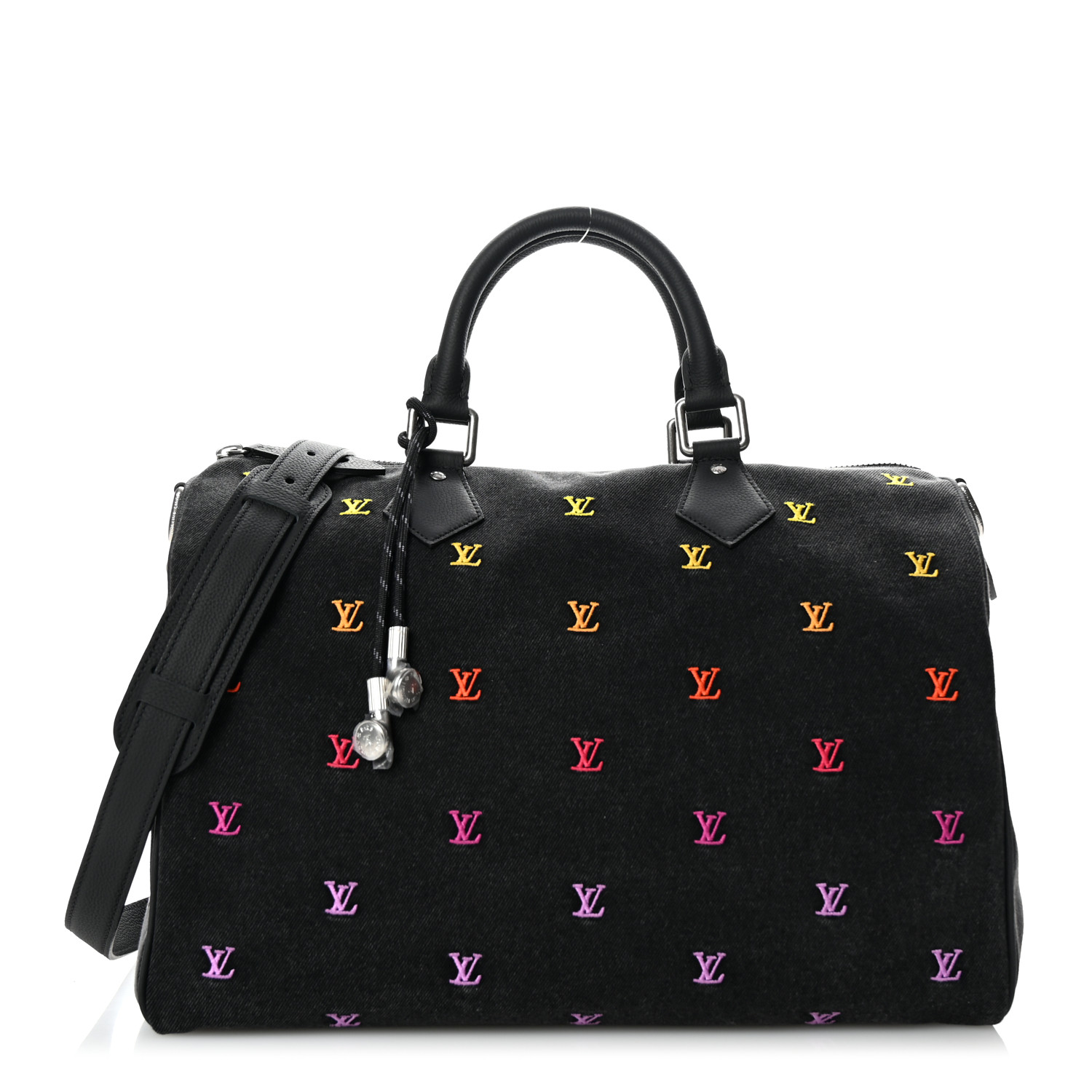 Louis Vuitton ロゴ入り ブラックベルト 100/40 LOUIS VUITTON Monogram 40mm LV Shape Belt 100 40 Black White